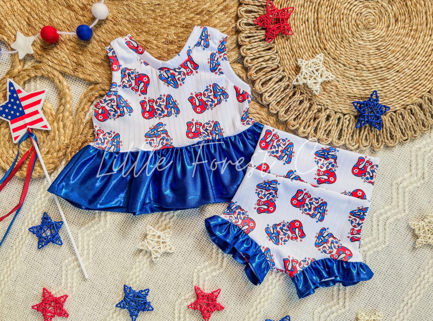 Bloomin’ In The USA Peplum + Ruffle Bummies