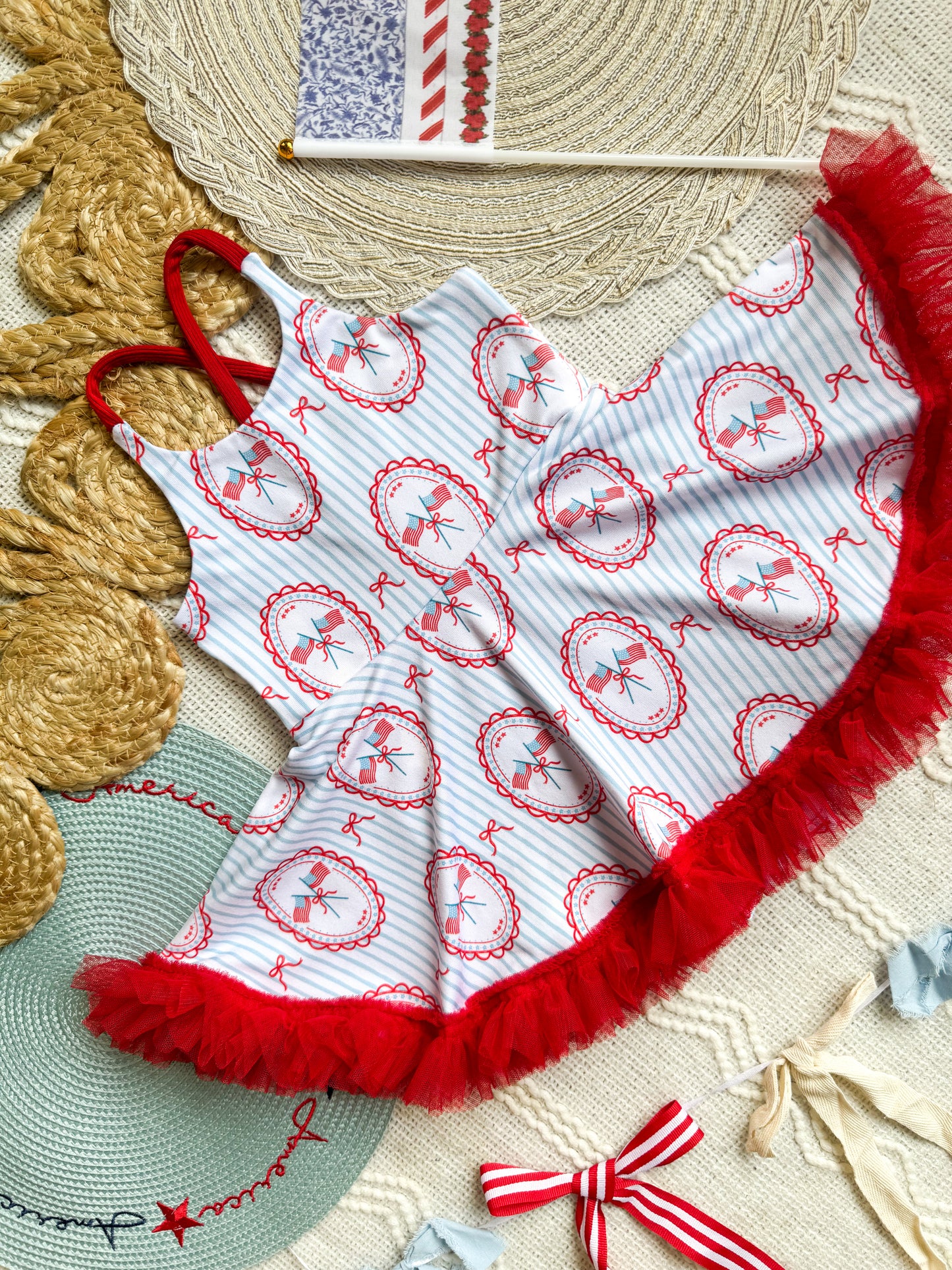 Flags & Frills Strappy Brielle Leo (Floofy Trim)