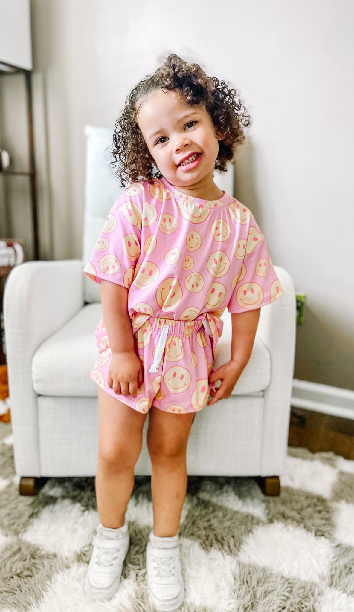 Yin & Yang Patchwork Oversized Tee + Breezy Shorts Set