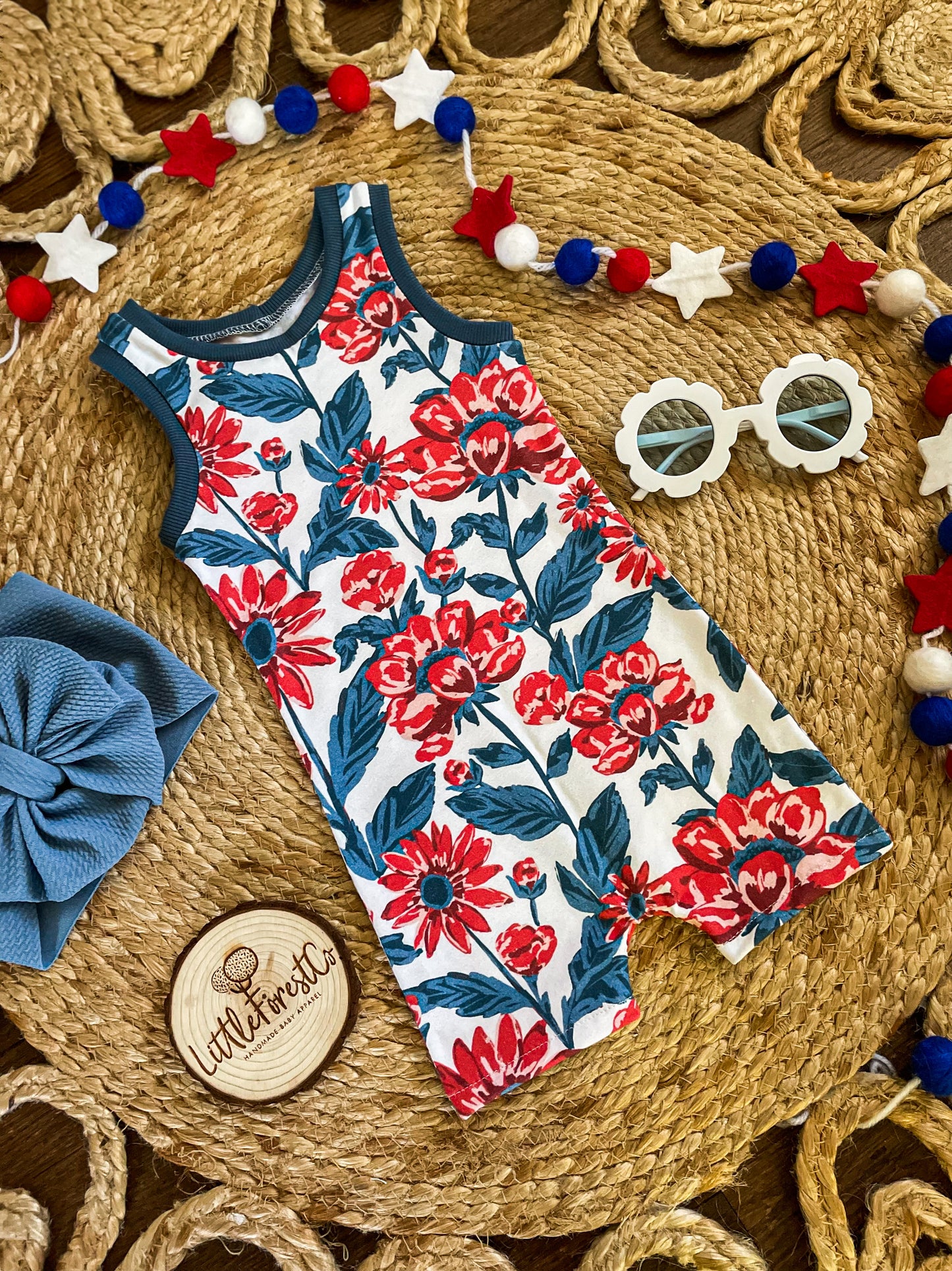RTS - 6/9m 4OJ Floral Ollie