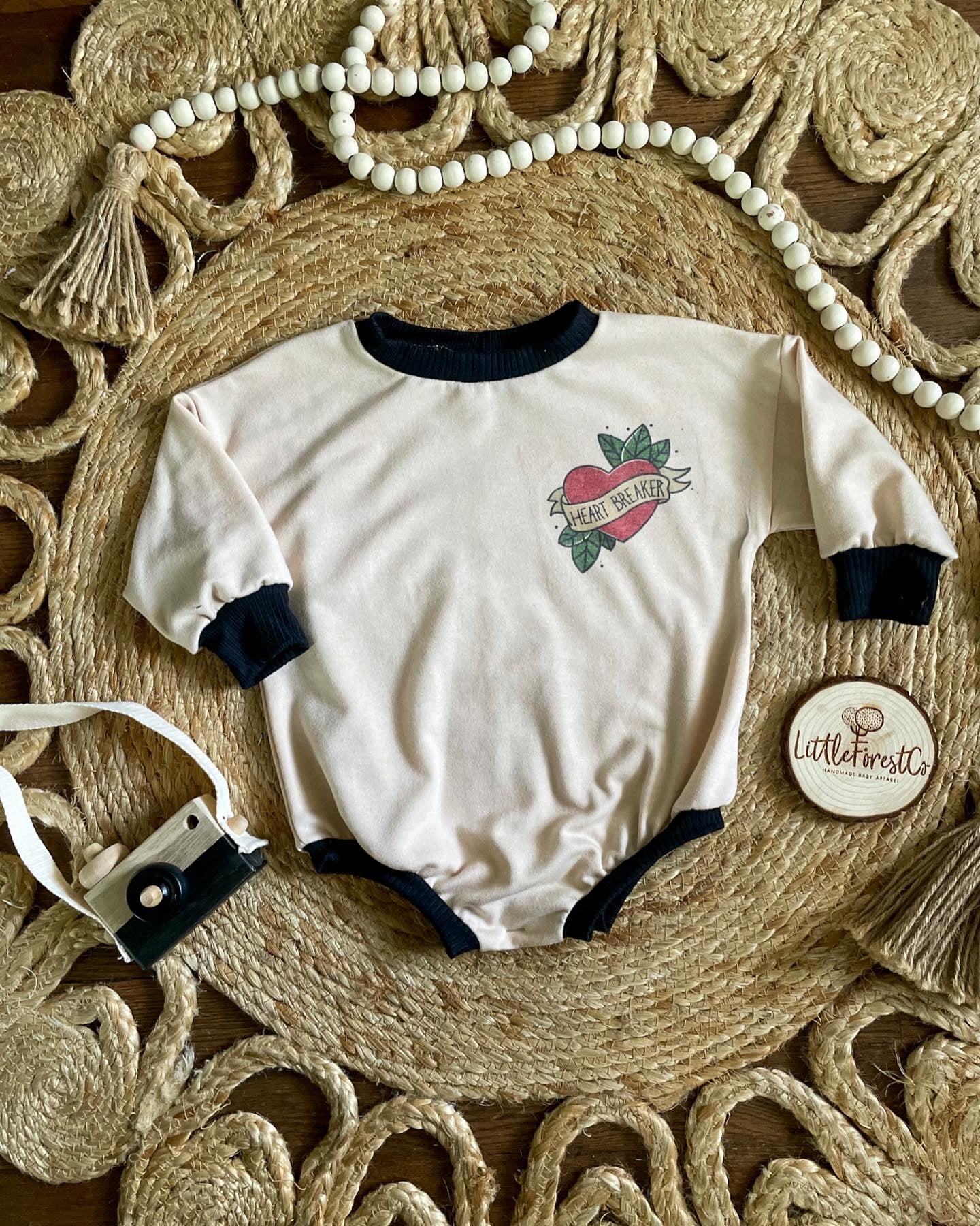 Mamas Boy/Heart Breaker Sweater Romper