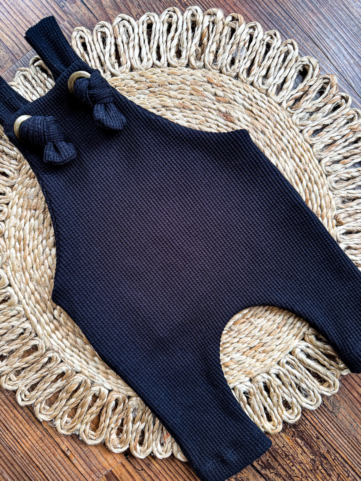 Black Box Waffle Knotted Overalls