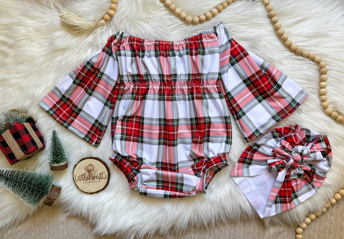 Festive Flannel Laney Romper