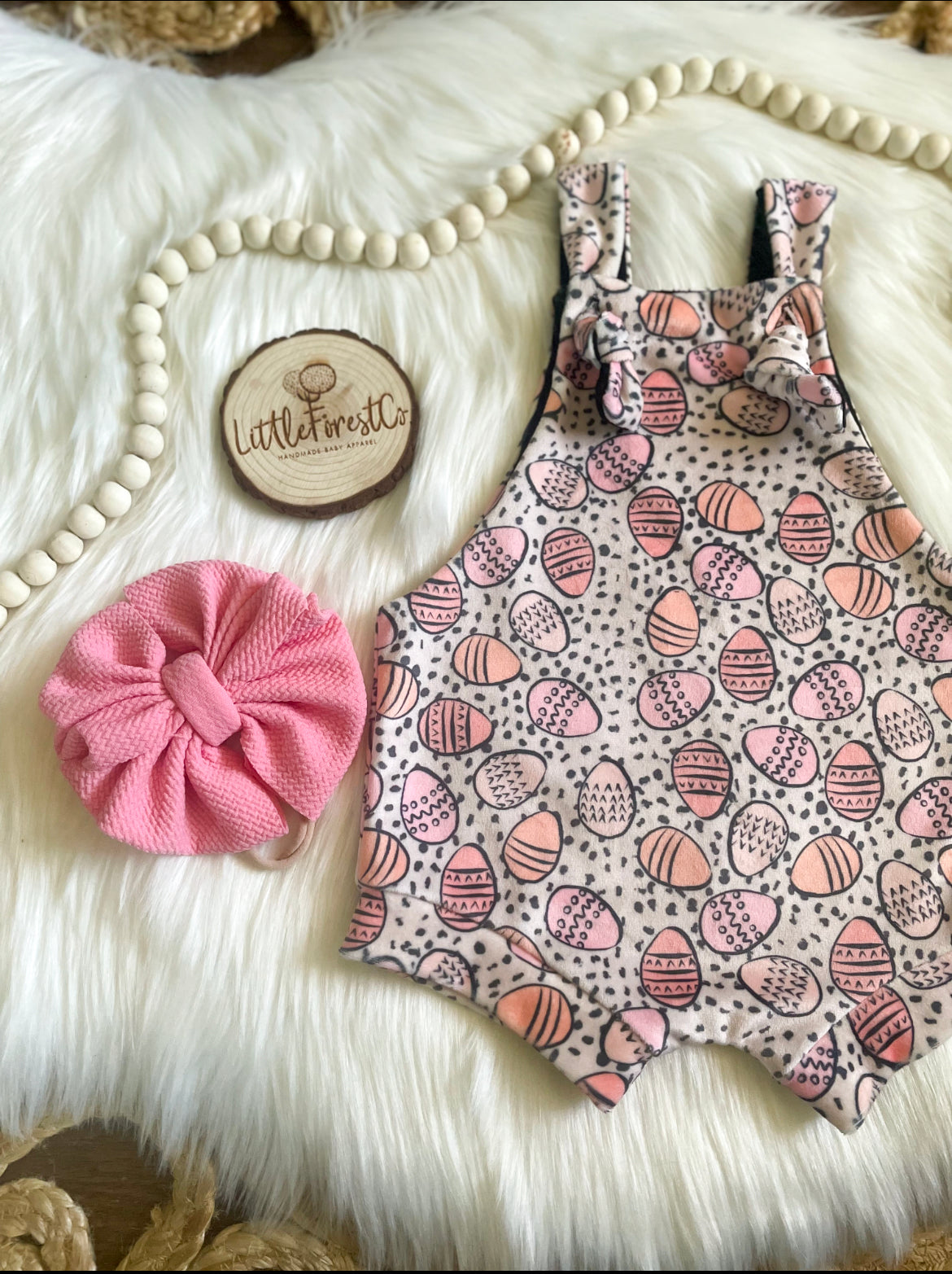 Velvet Leopard Egg Knotted Overalls