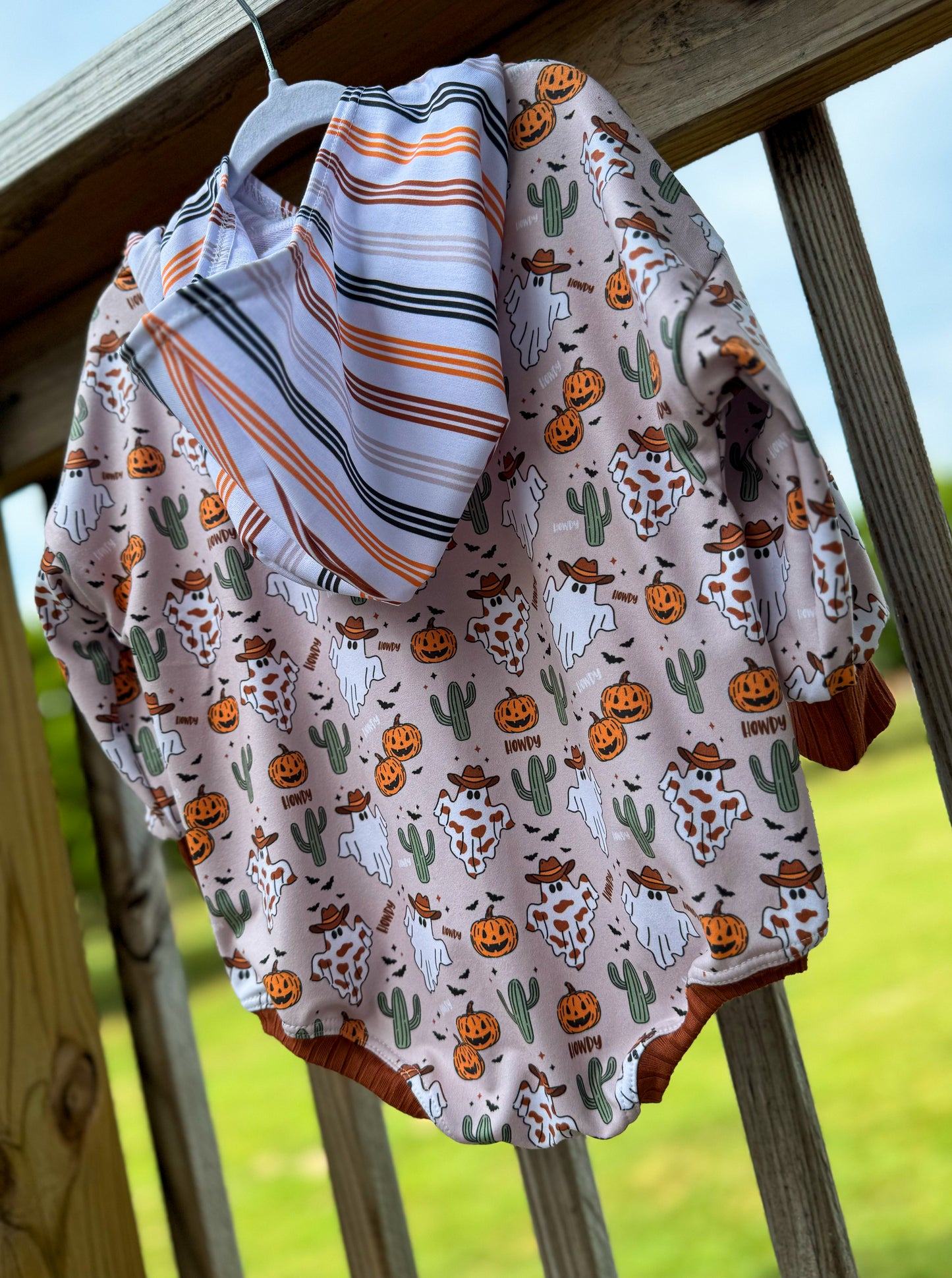 Cowboo’s & Cactuses Hooded Pocket Romper