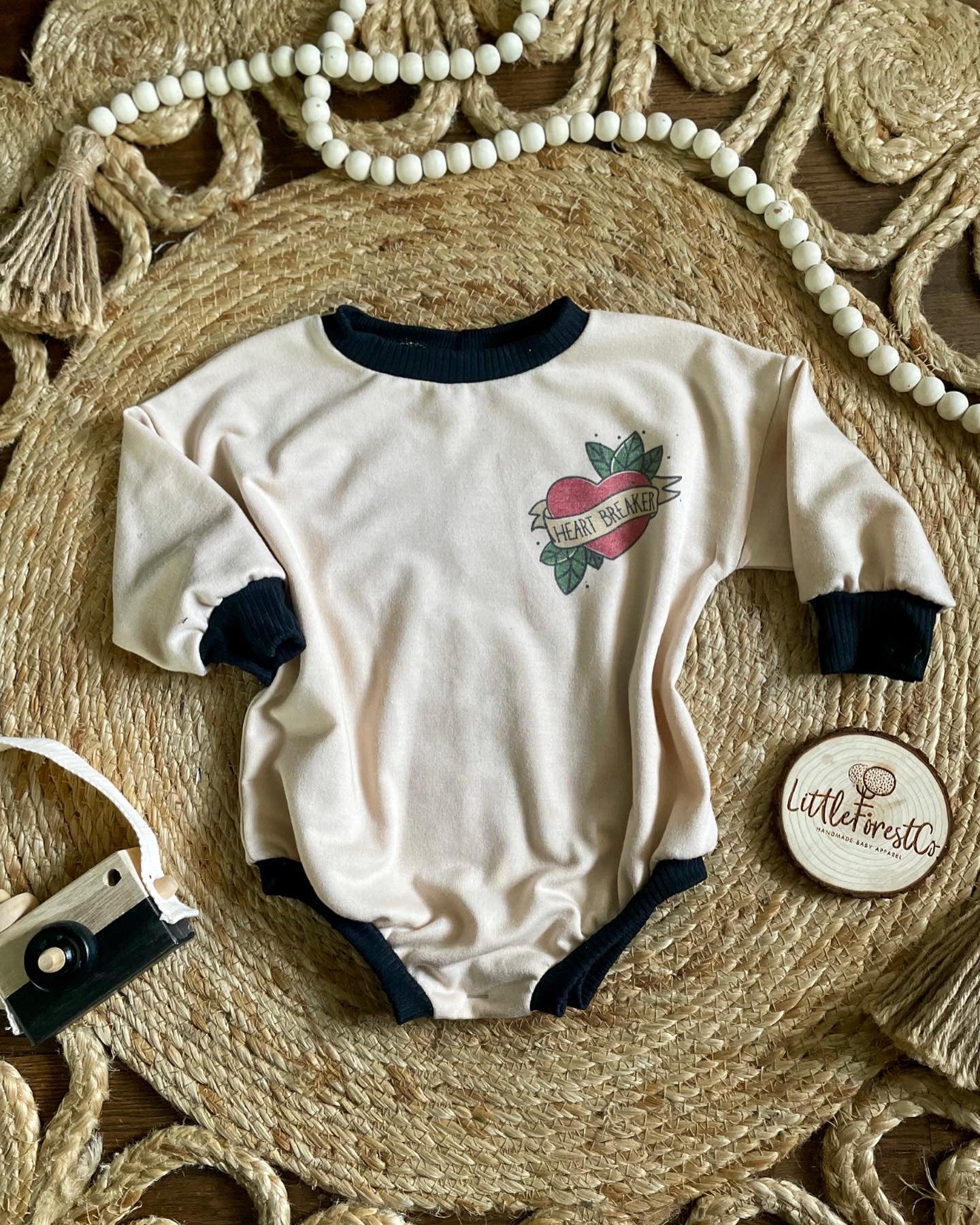 Mamas Boy/Heart Breaker Sweater Romper