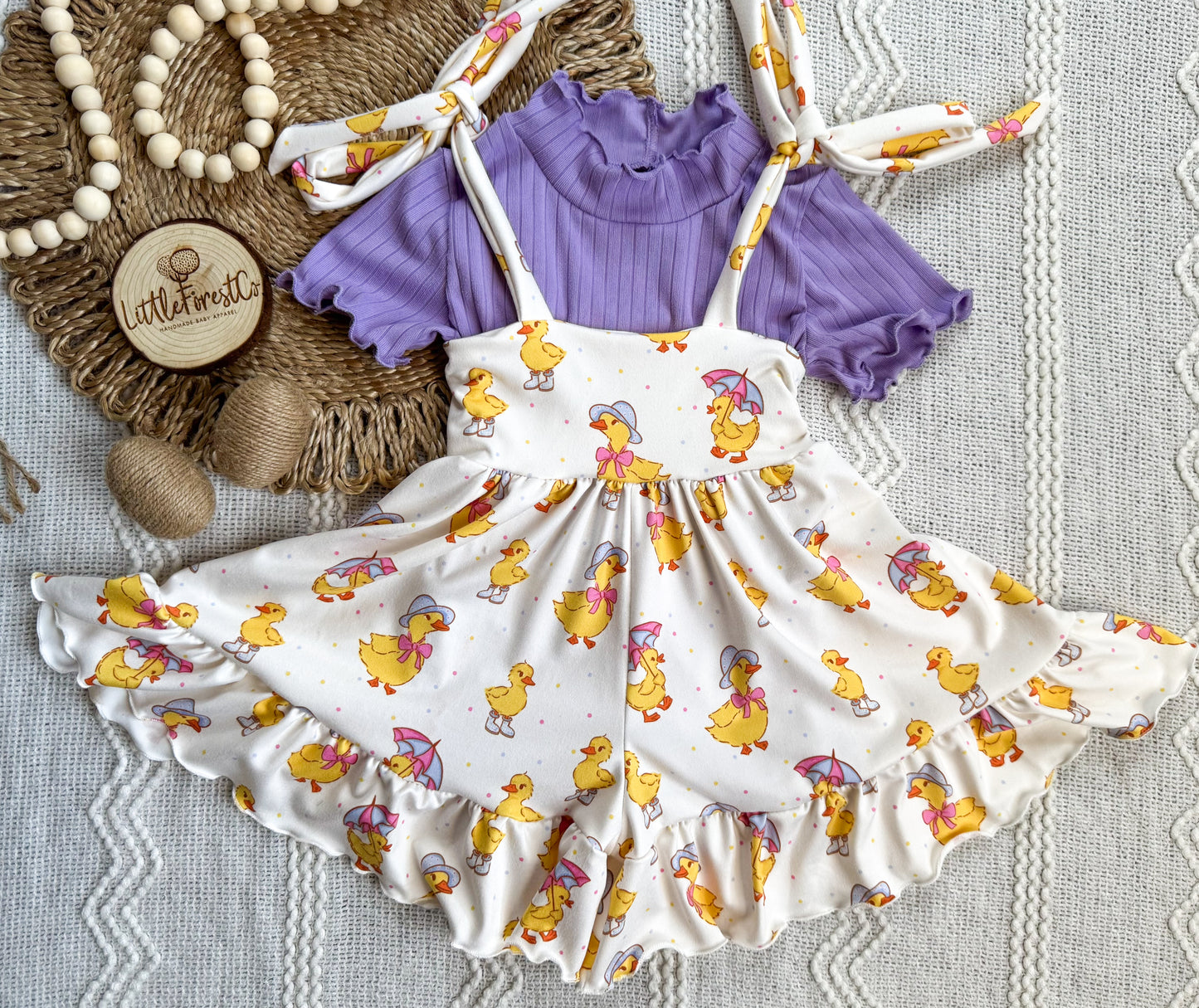 Spring Ducks Adelaide Ruffle Shorts Jumper
