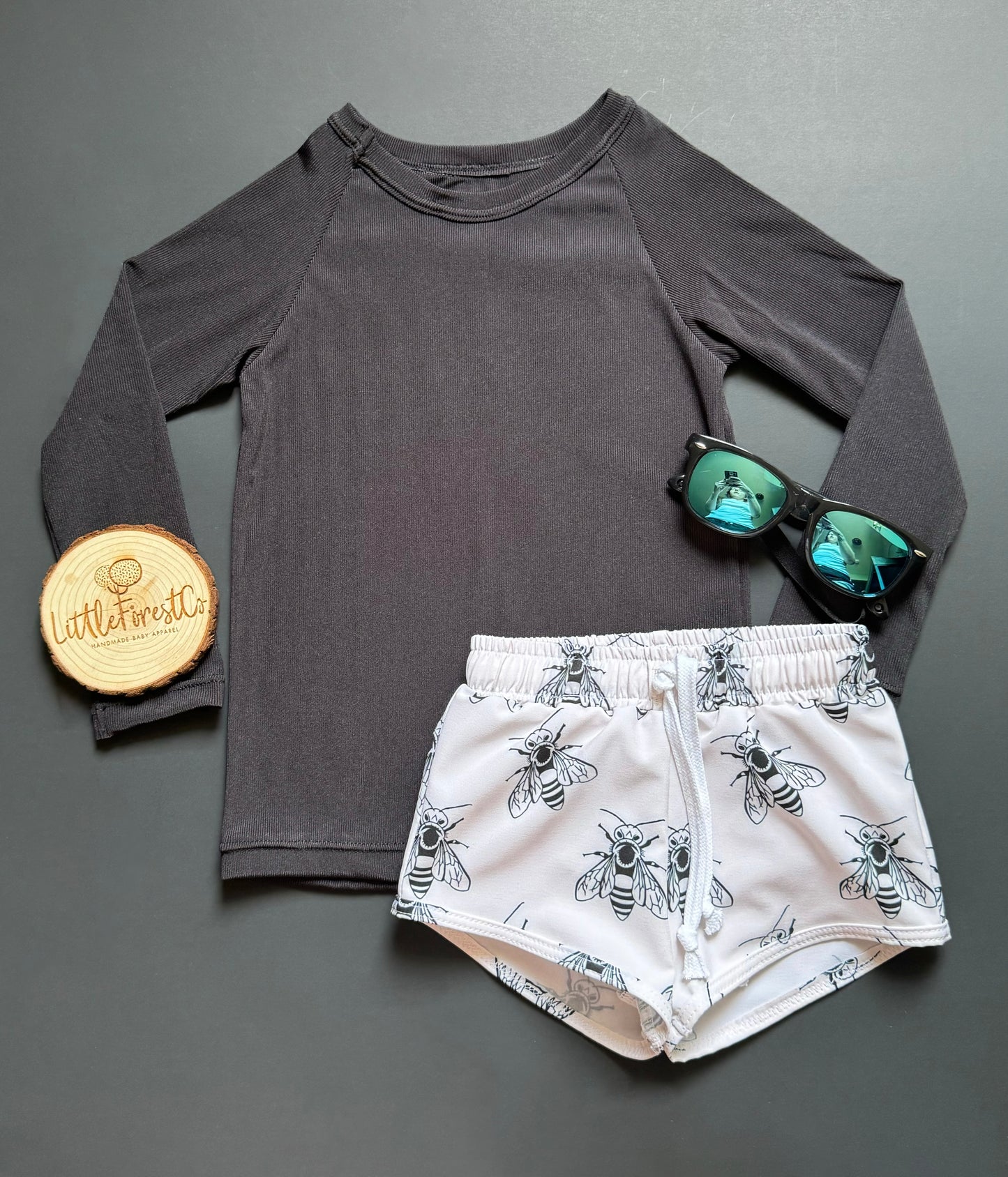Onyx & Ivory Swim Trunks