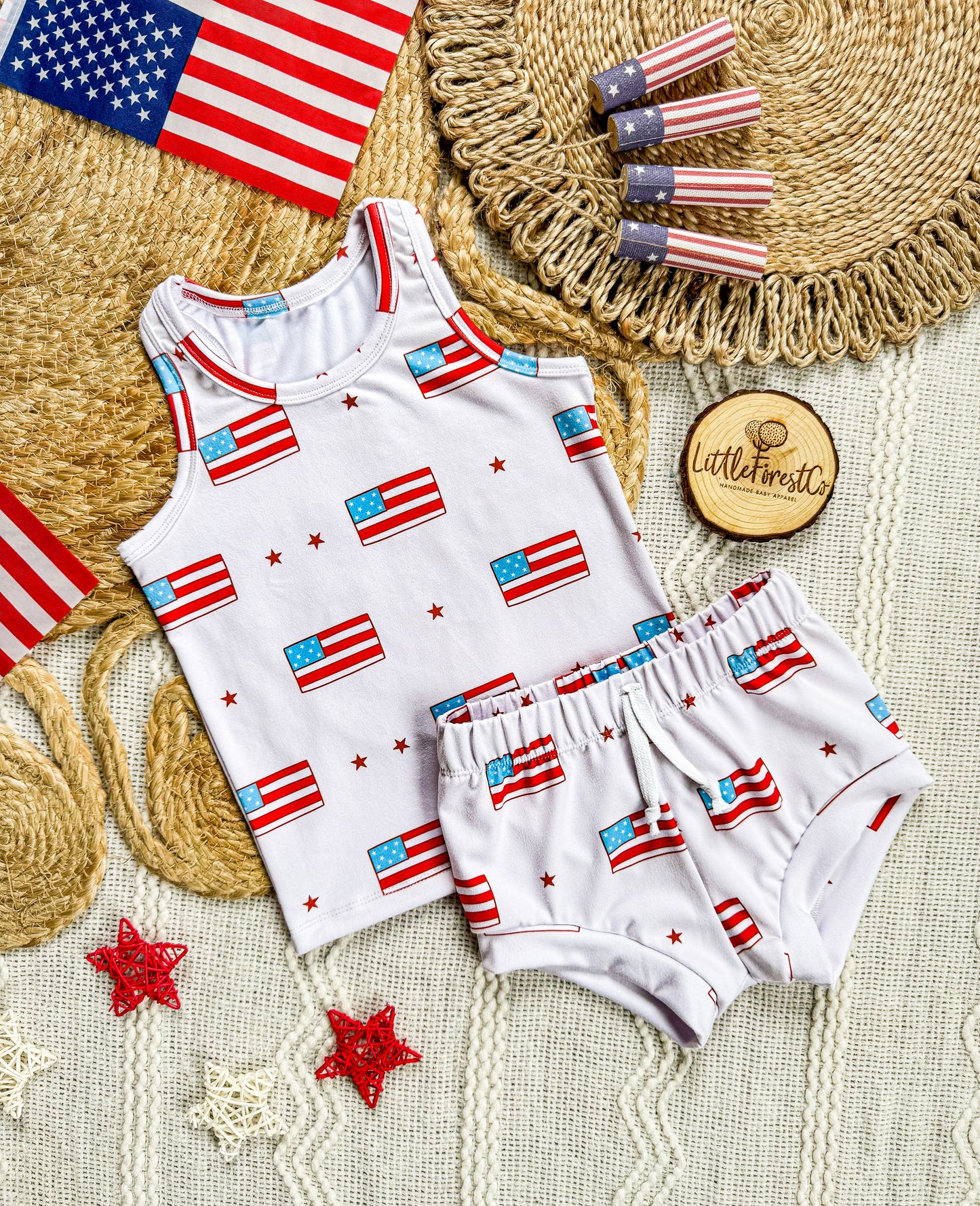 Old Glory Relaxed Tank + Shorties