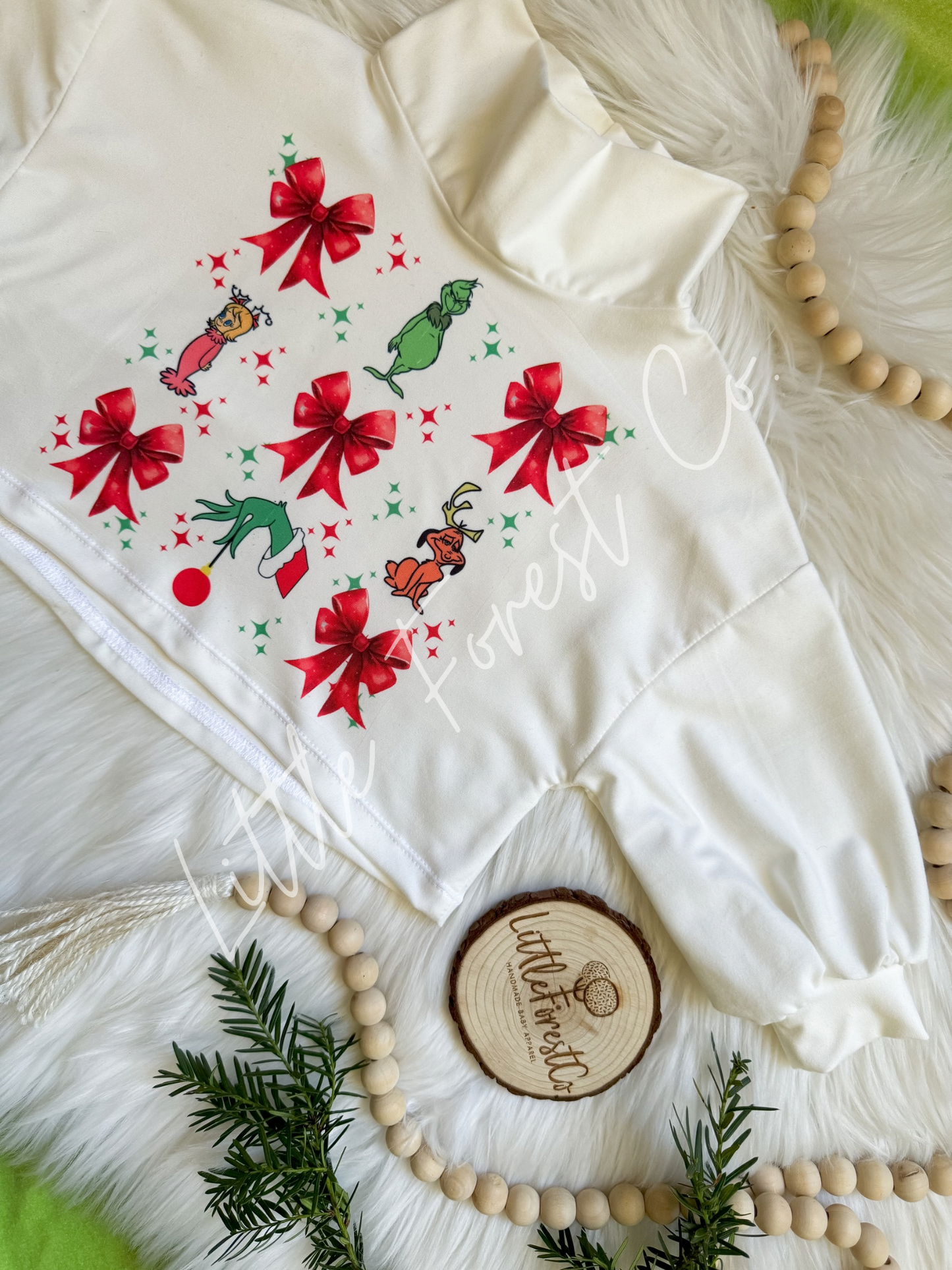 Green Guy Heart Bloomers & Mock Neck Top