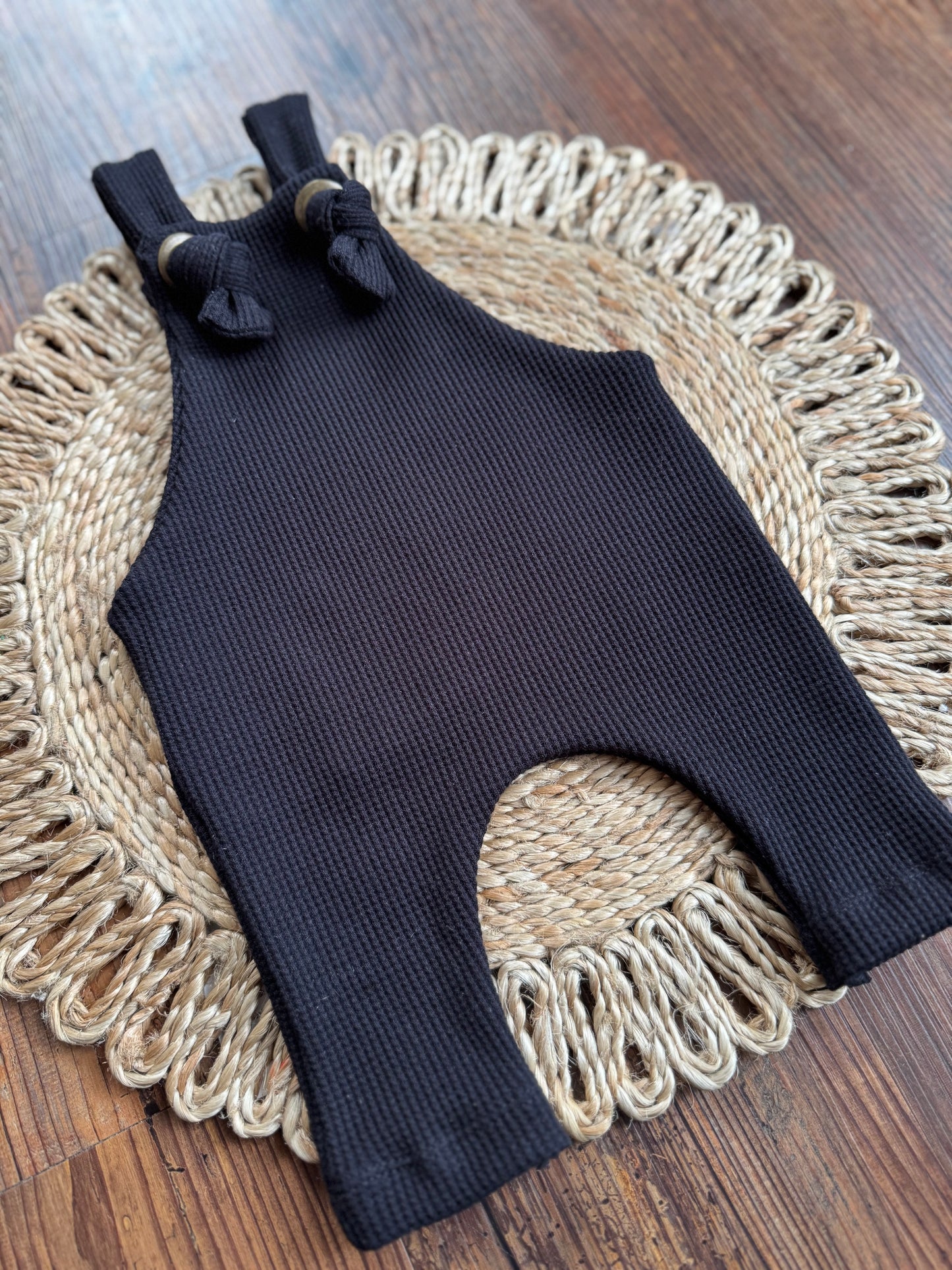 Black Box Waffle Knotted Overalls