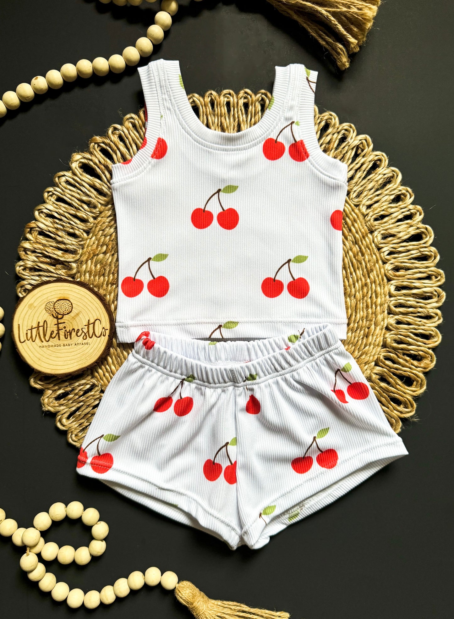 Cheery Cherry Girly Tank + Breezy Shorts
