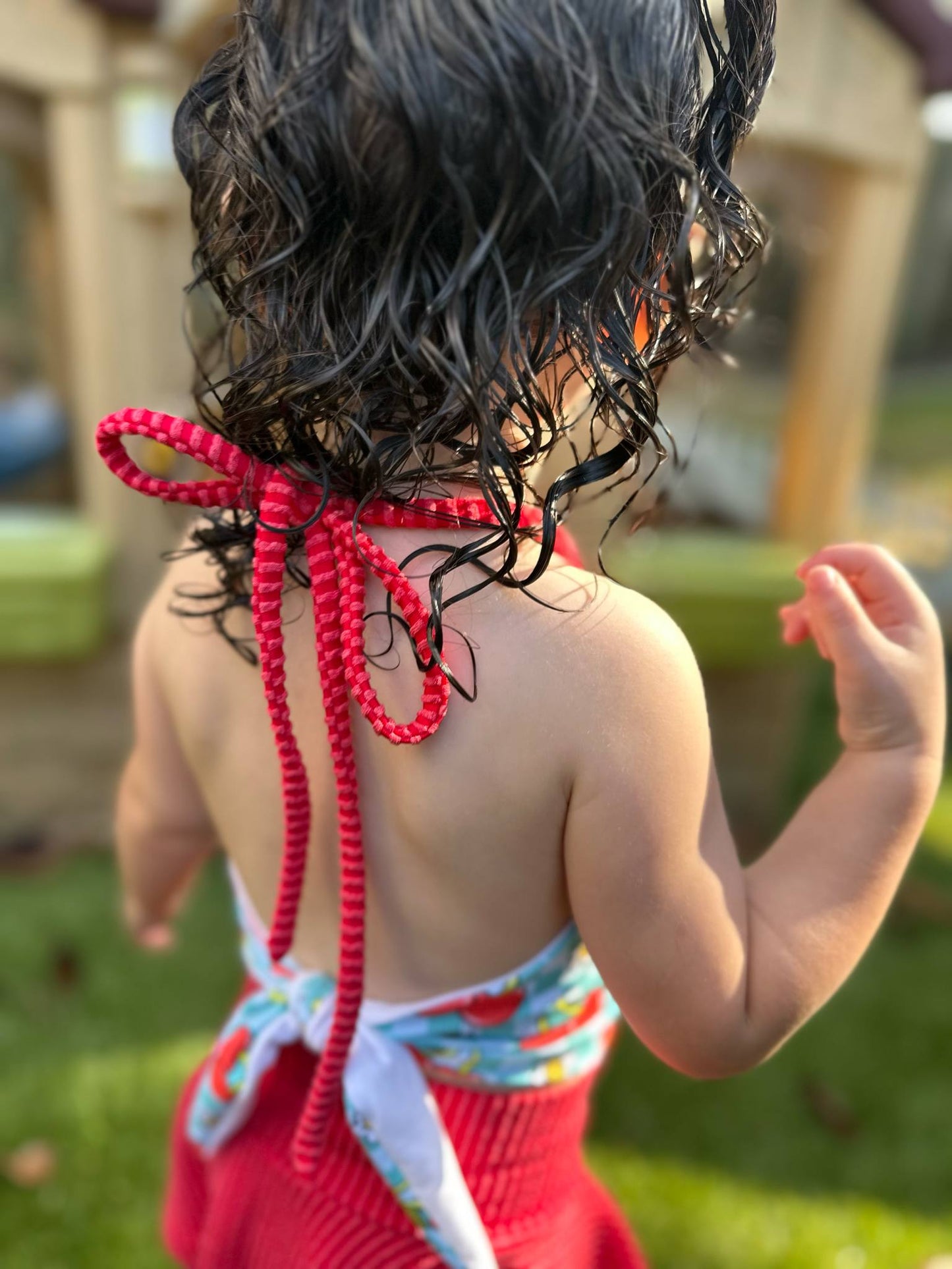 Cherry Blossoms Halter + Waved Rib Bloomers/Skirted Bummies