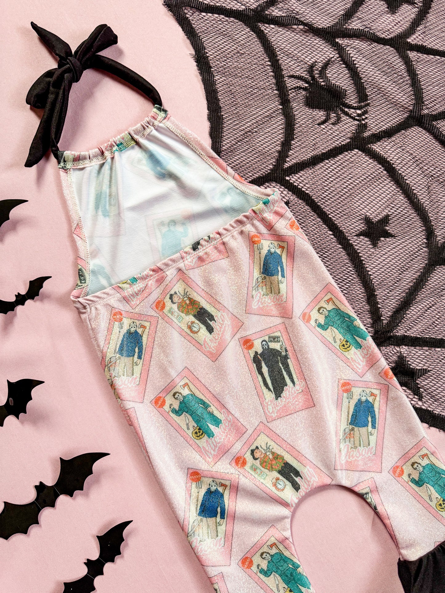 Horror Movies Halter Bell Jumpsuit