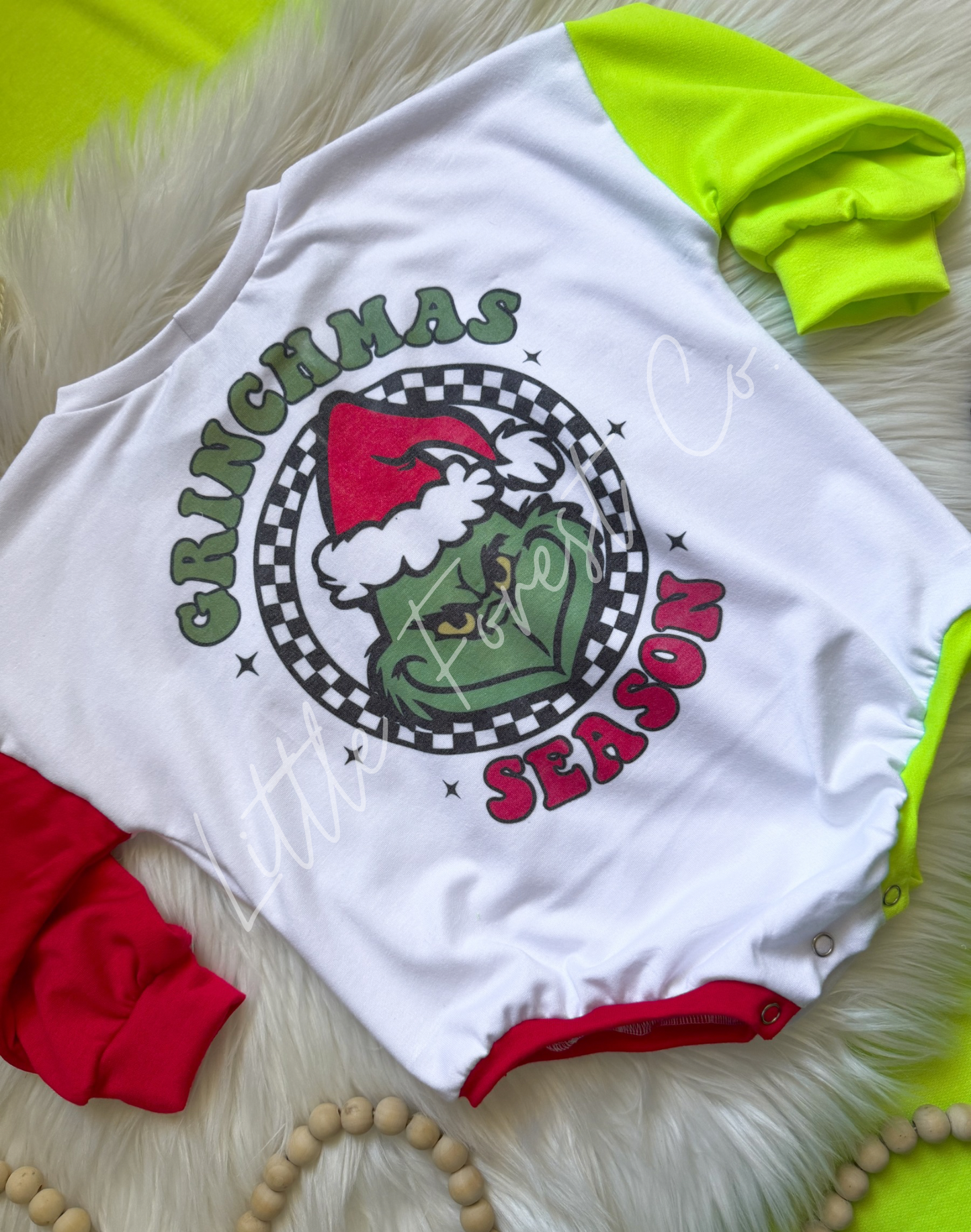 Grinchmas Colorblock Romper