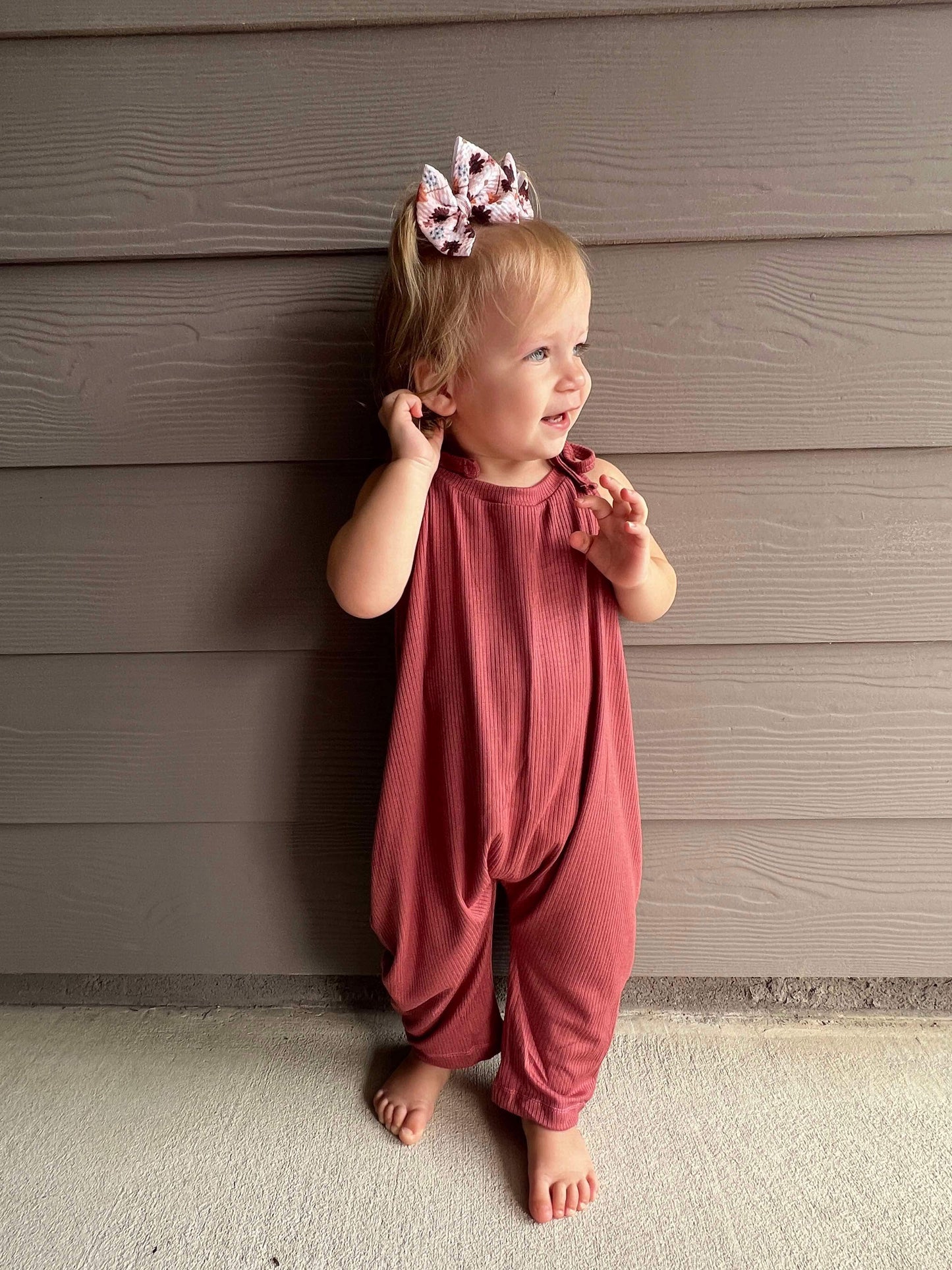 Cozy Rib Tie Strap Indy Romper