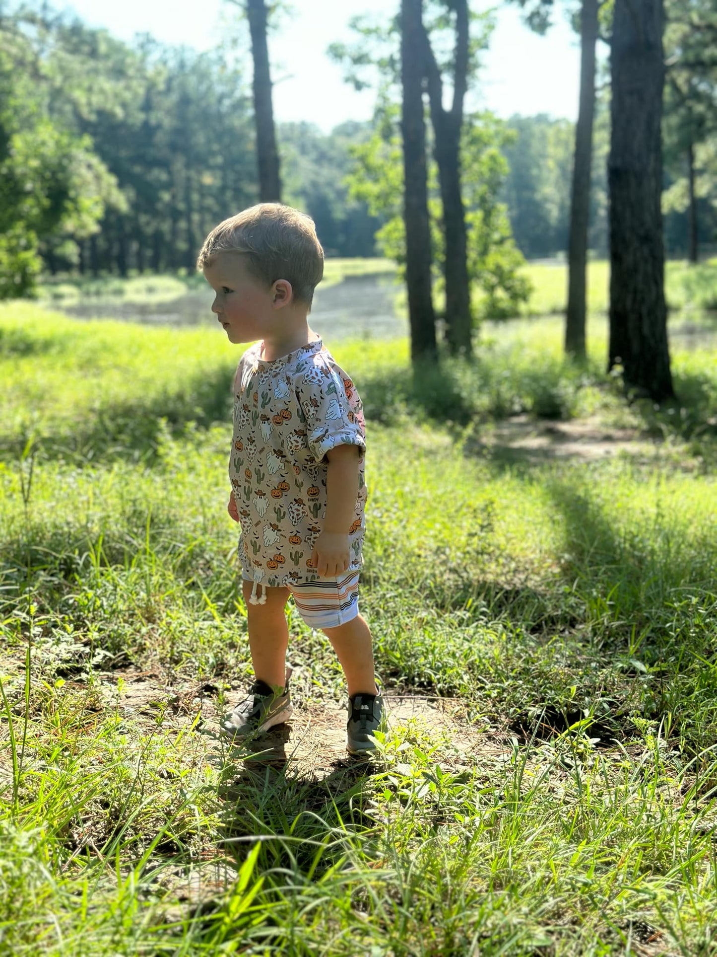 Cowboo’s & Cacuses Dolman Tee & Rolled Hem Shorts