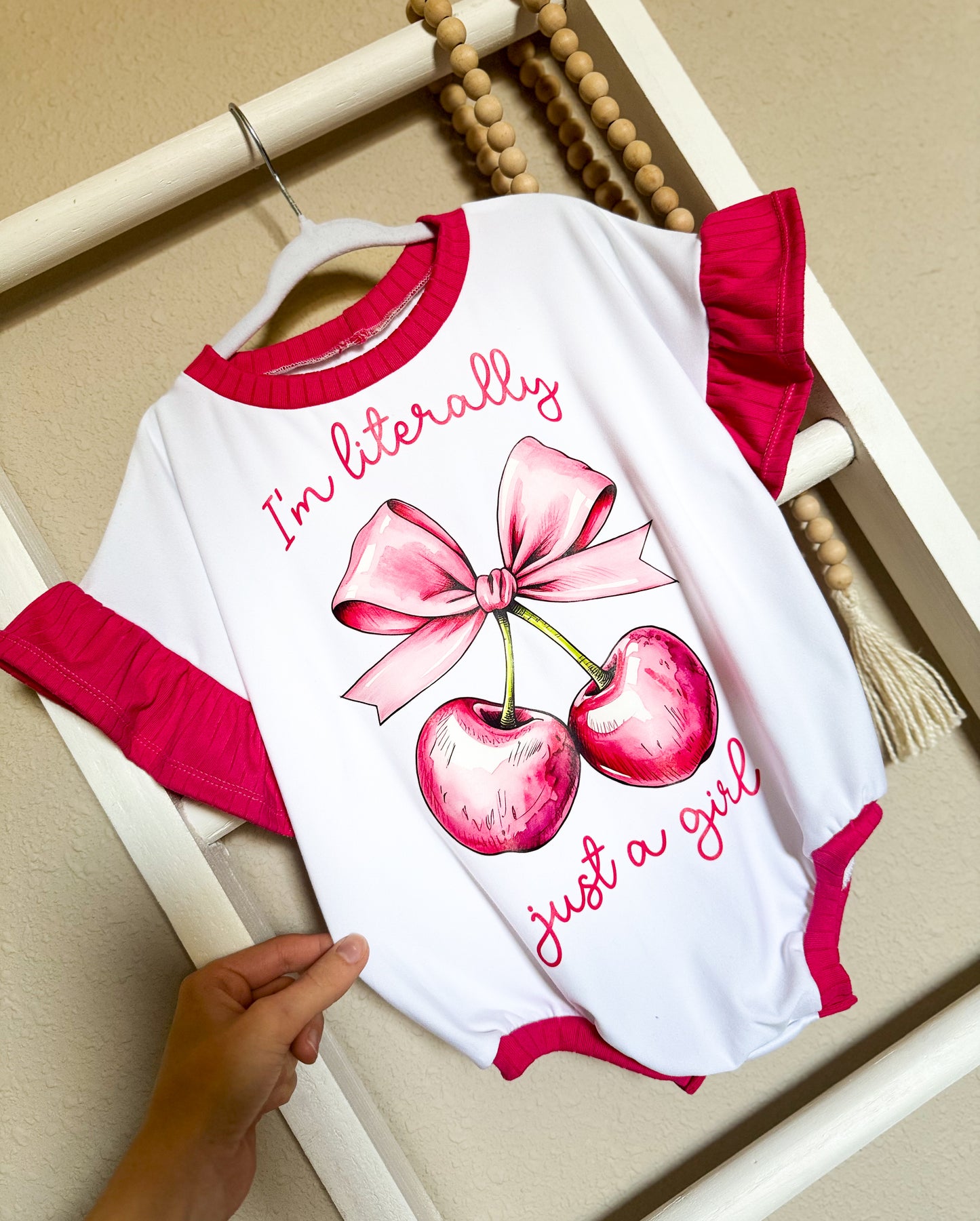 “I’m Literally Just A Girl” Flutter Tee Romper