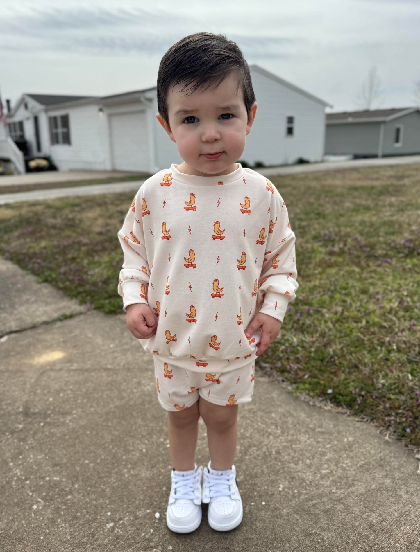 Sk8r Chicks Sweater + Play Shorts
