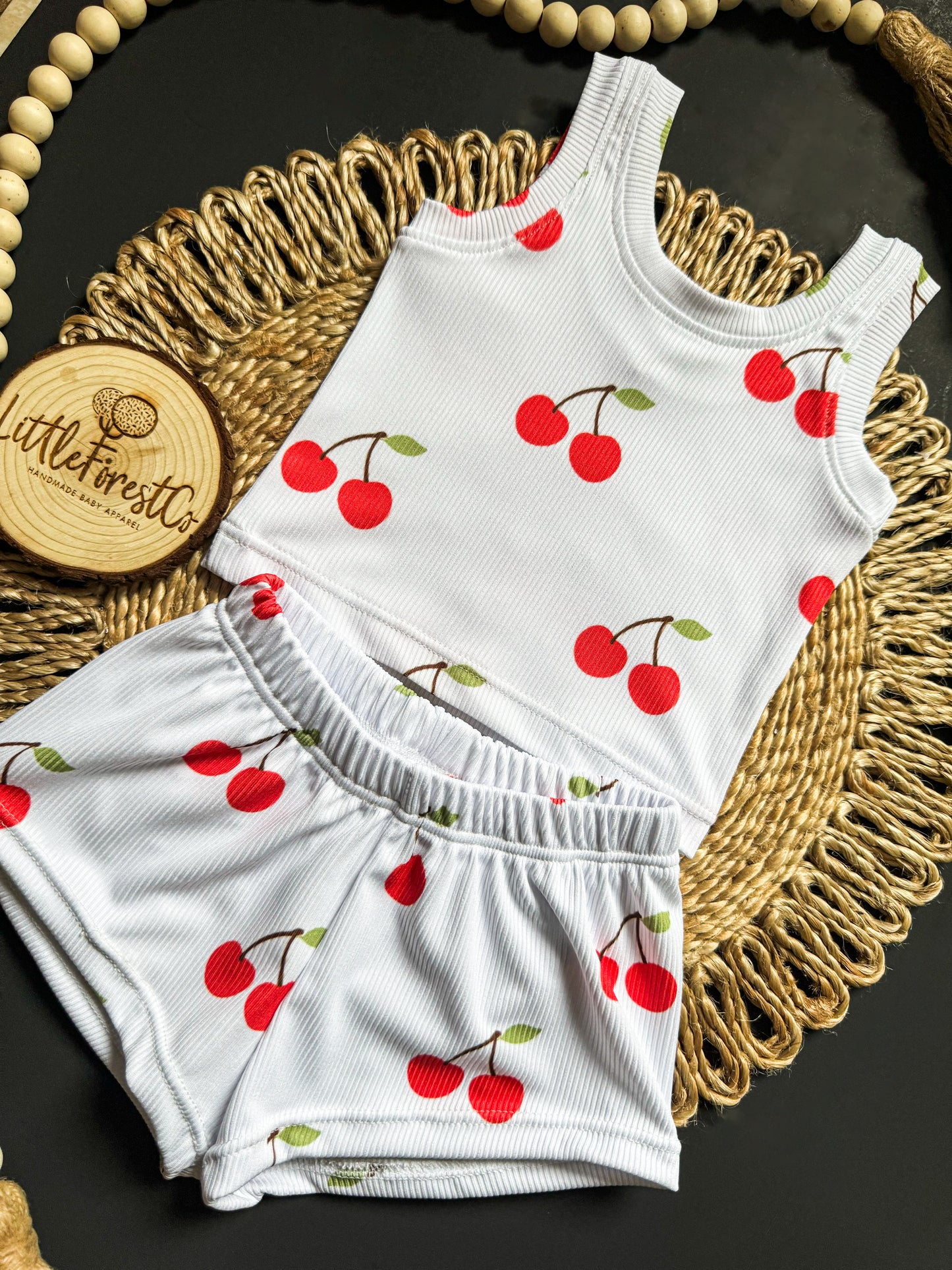 Cheery Cherry Girly Tank + Breezy Shorts