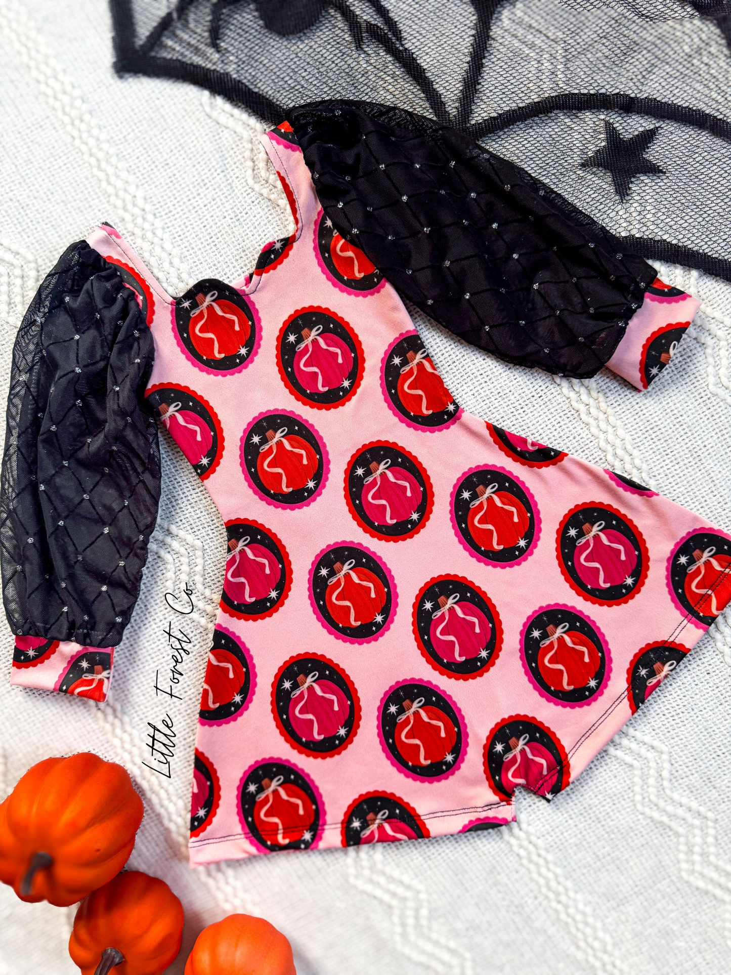 Pumpkin Portraits Mesh Sleeve Aria Romper