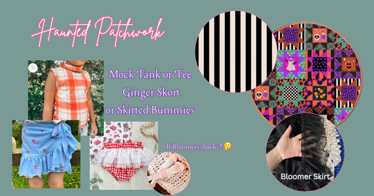 Haunted Patchwork Mock Tank/Tee and Ginger Skort or Skirted Bummies