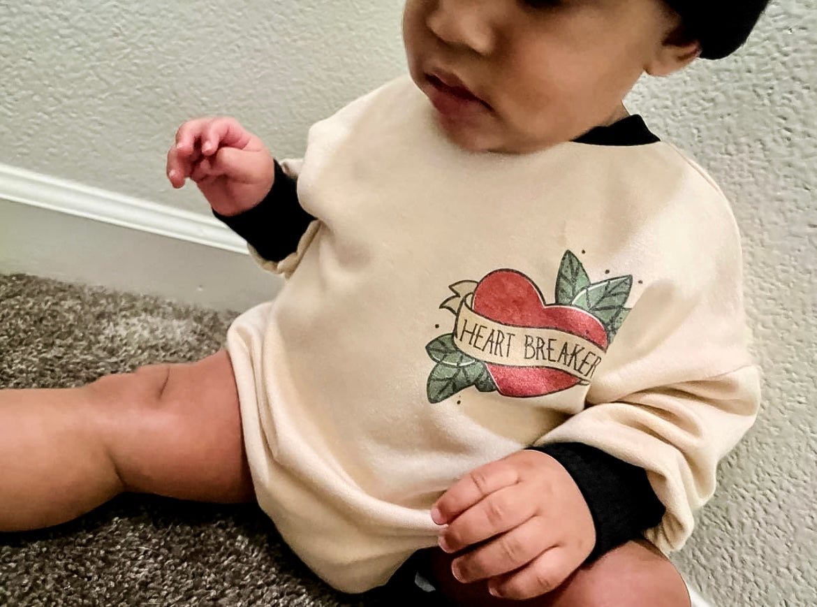 Mamas Boy/Heart Breaker Sweater Romper