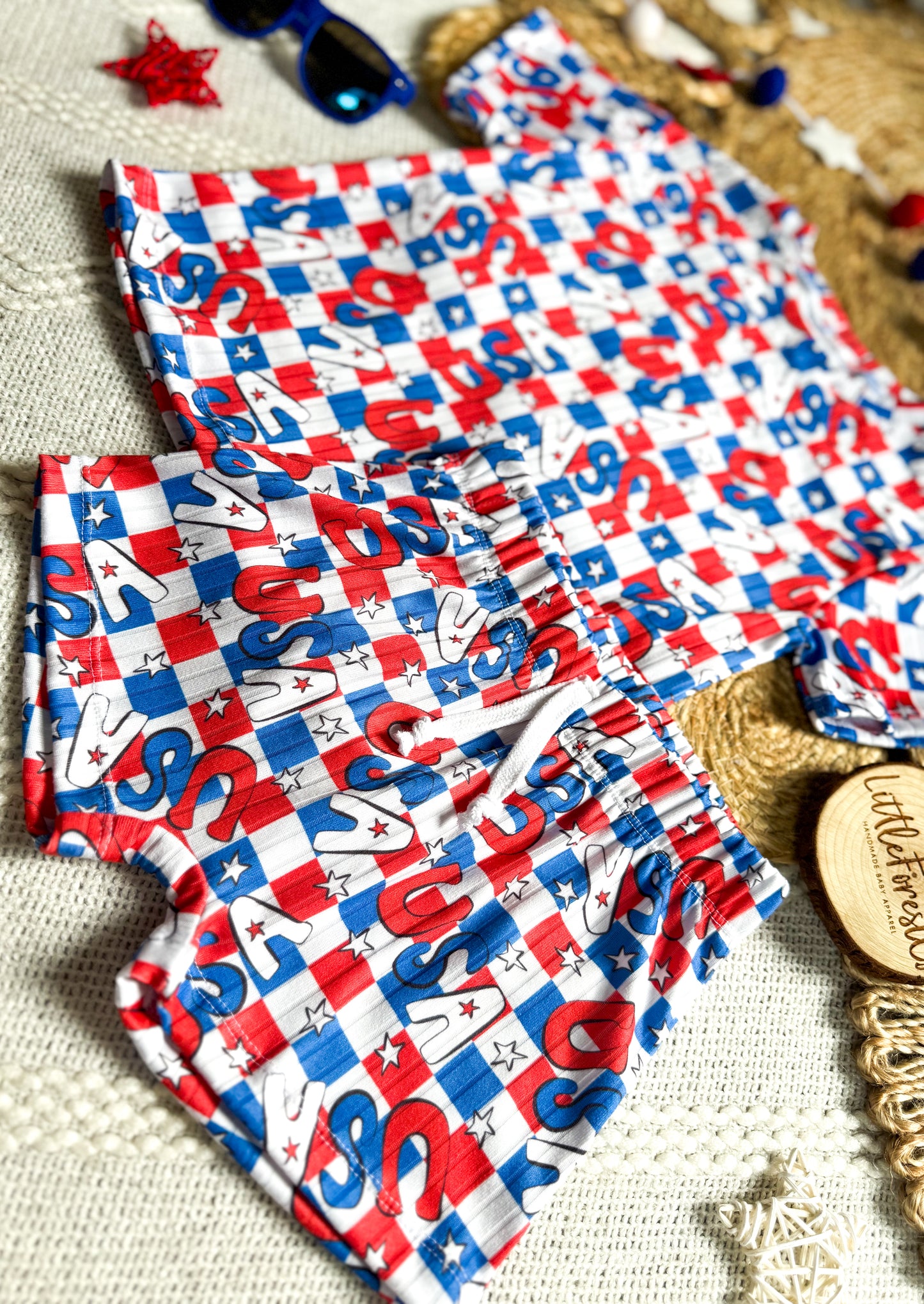Independace Checks Relaxed Tee + Play Shorts