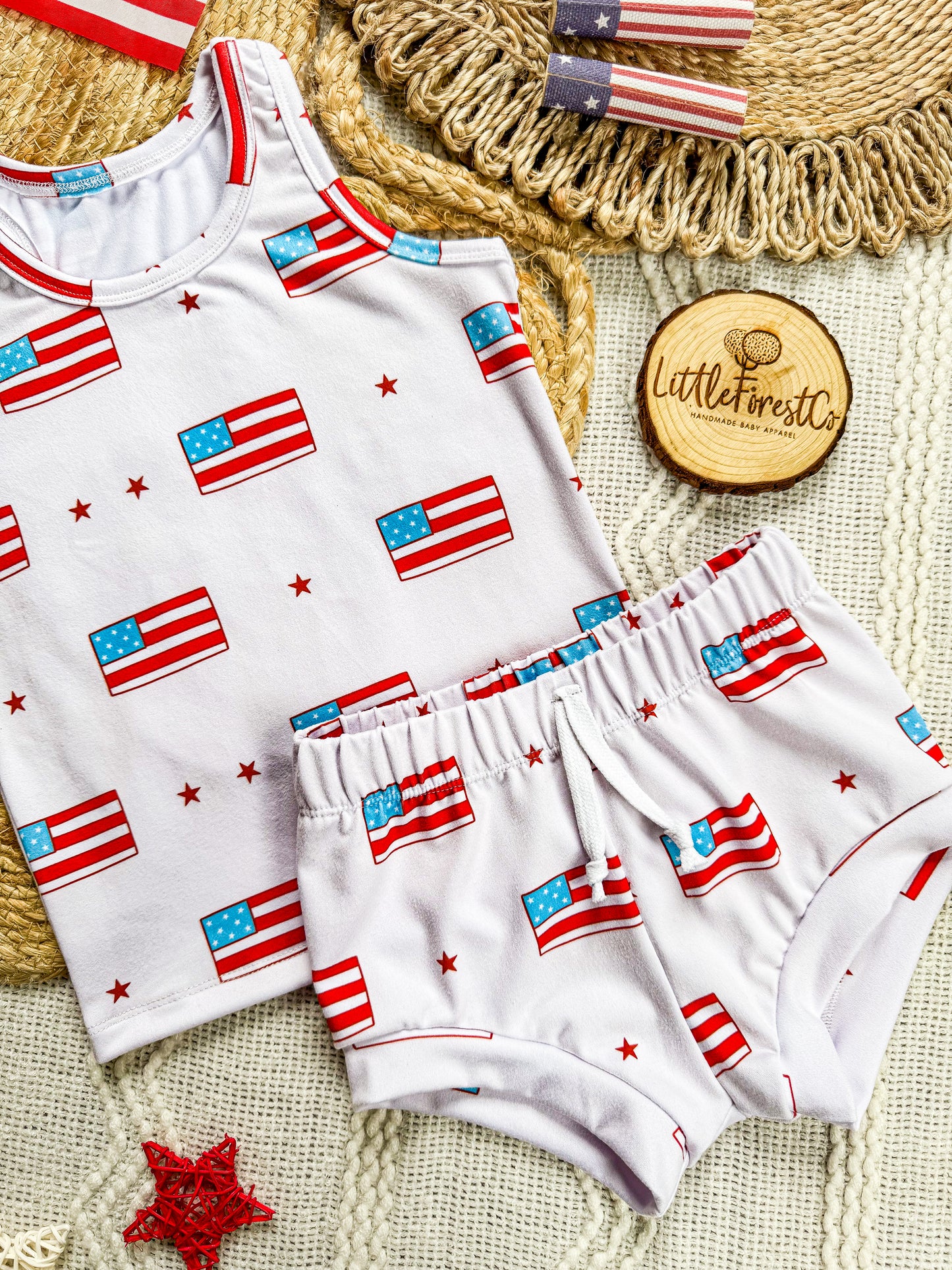 Old Glory Relaxed Tank + Shorties