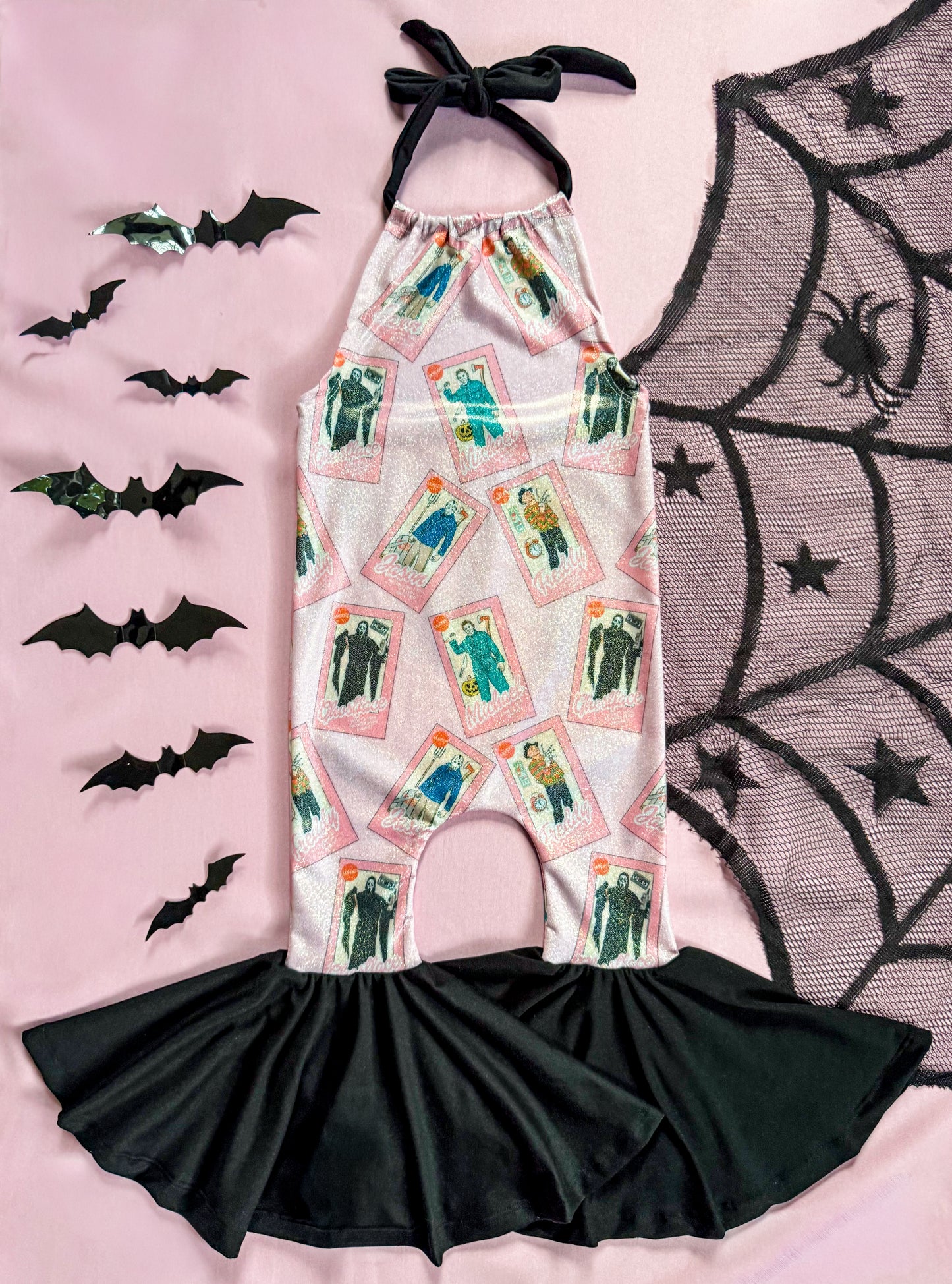Horror Movies Halter Bell Jumpsuit