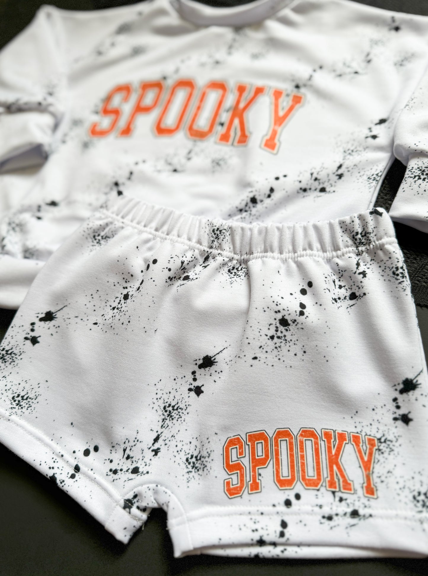 Varsity Spooky Oversized Sweater (Or Tee) & Play Shorts
