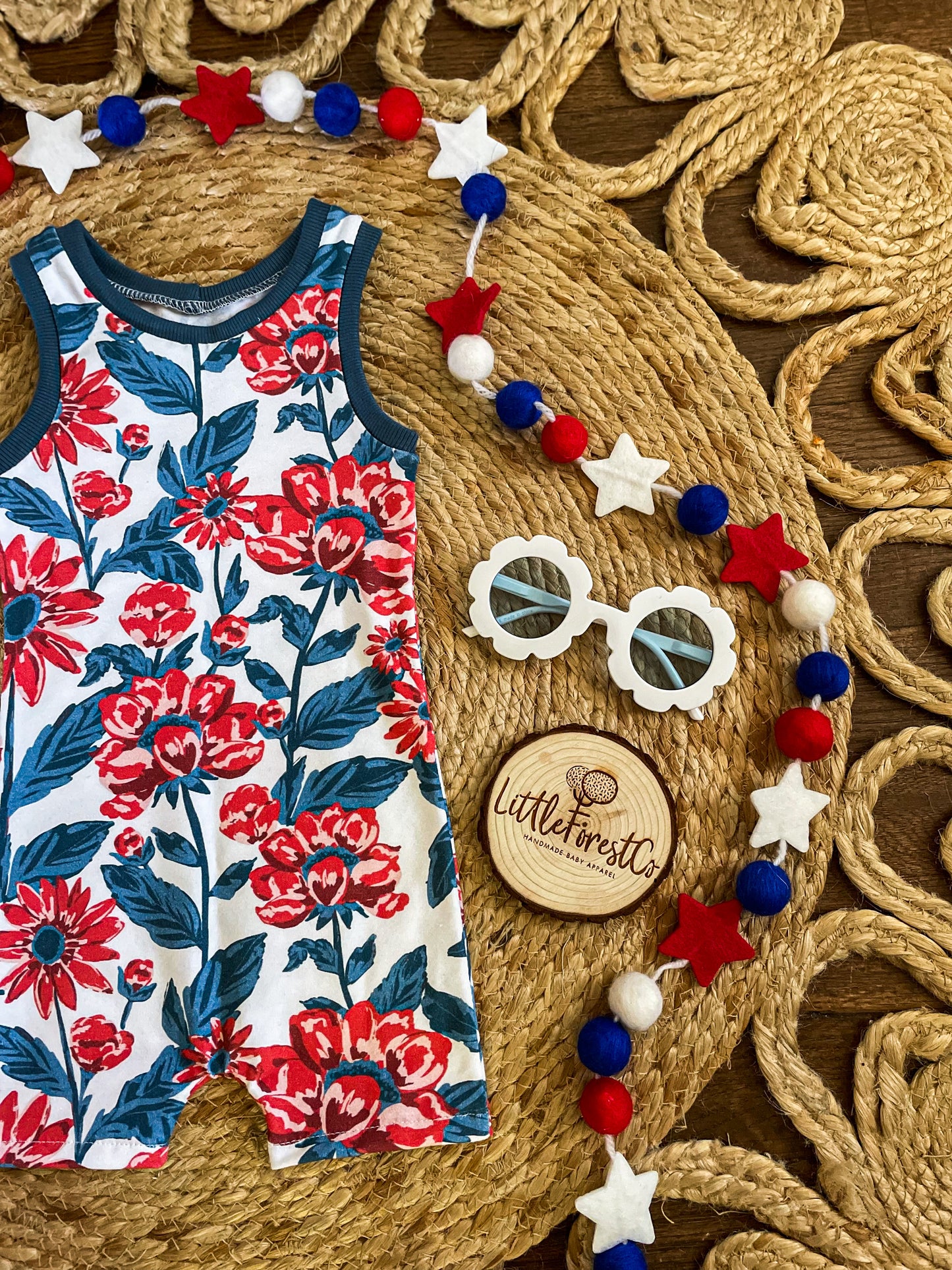 RTS - 6/9m 4OJ Floral Ollie