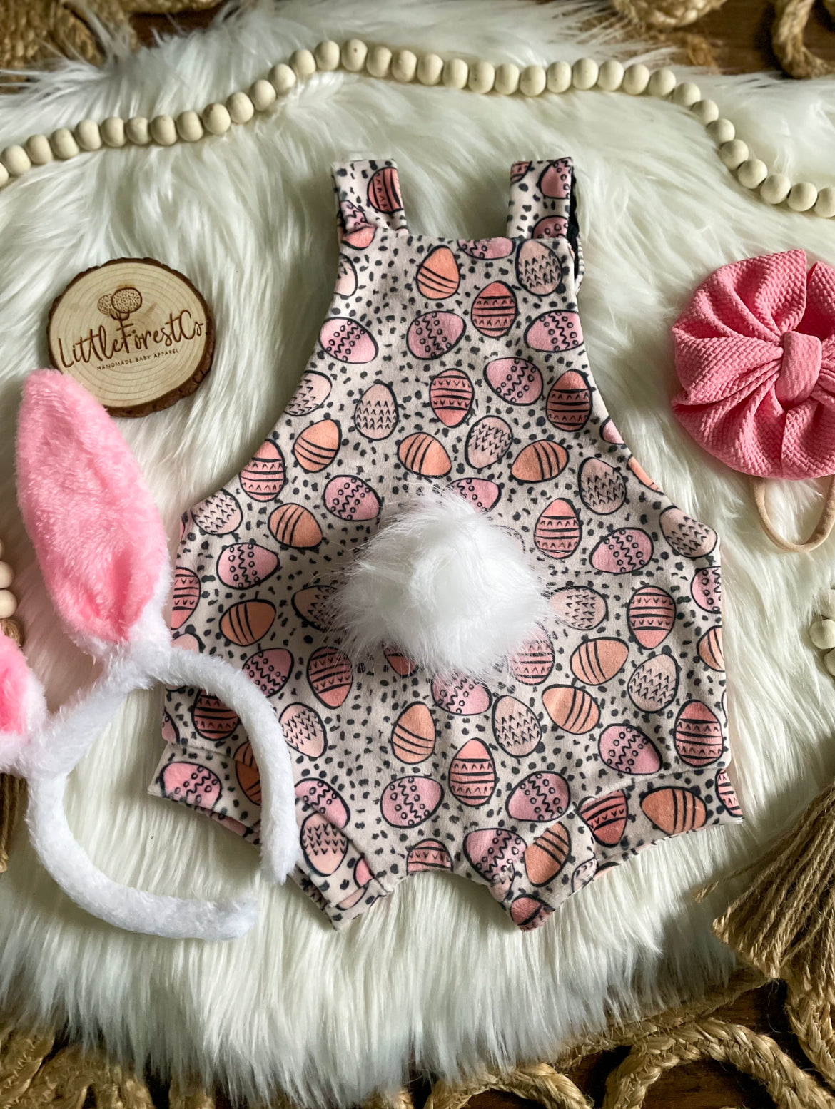 Velvet Leopard Egg Knotted Overalls