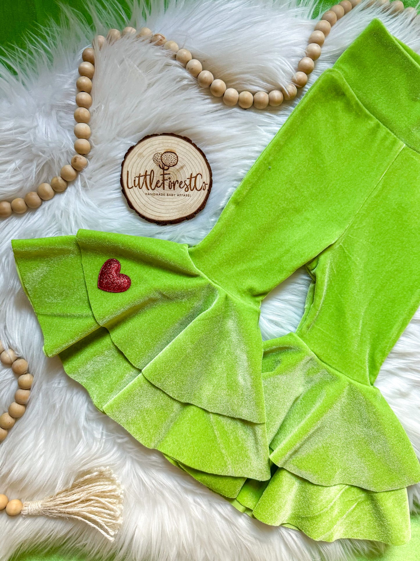 Green Guy Double Tier Bell Bottoms