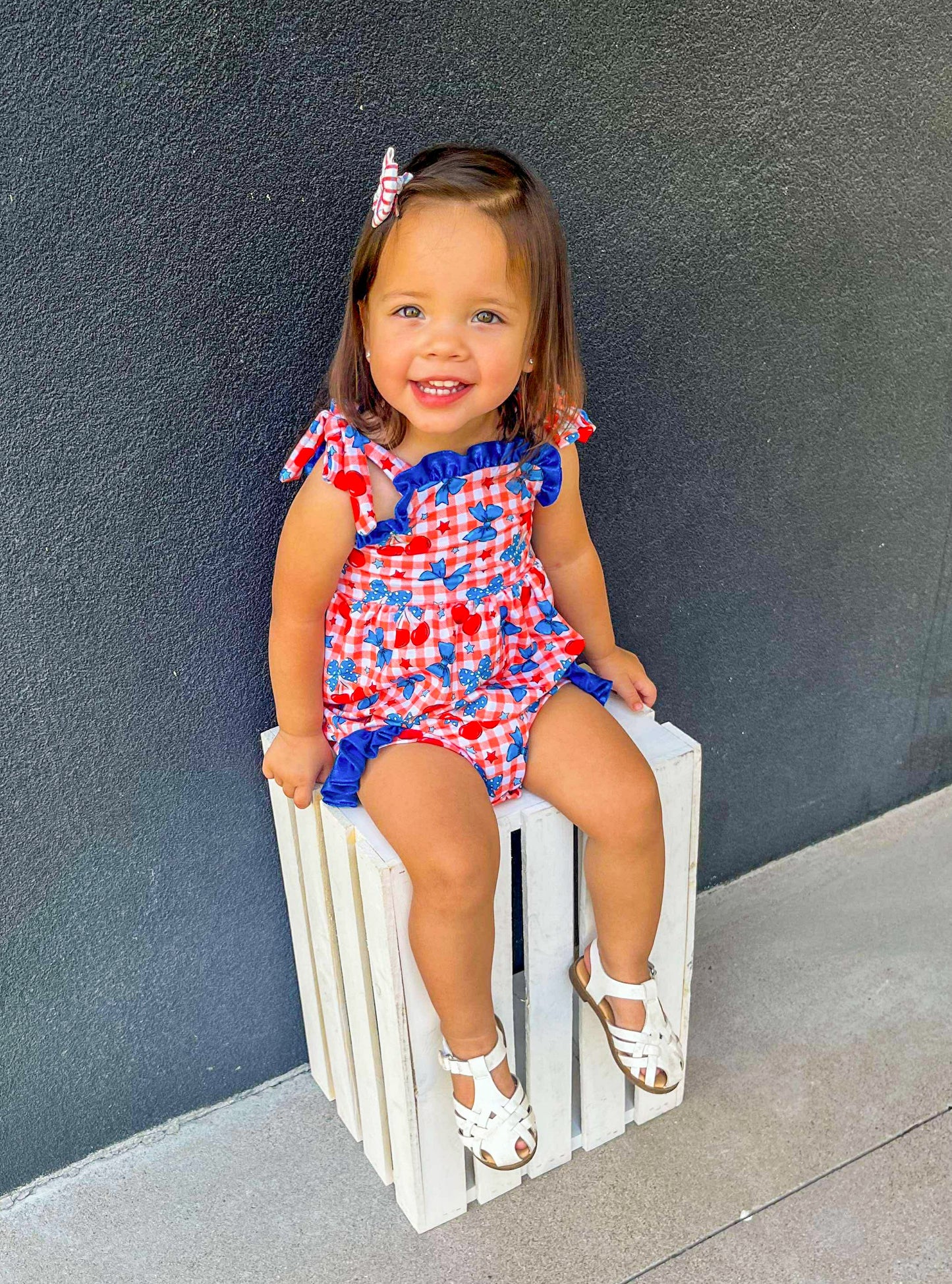 Patriotic Picnic Ruffle Margo Bubble or Dress
