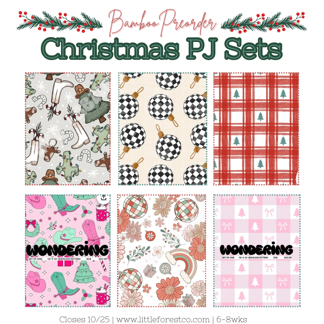 PREORDER: Bamboo Christmas PJ Sets