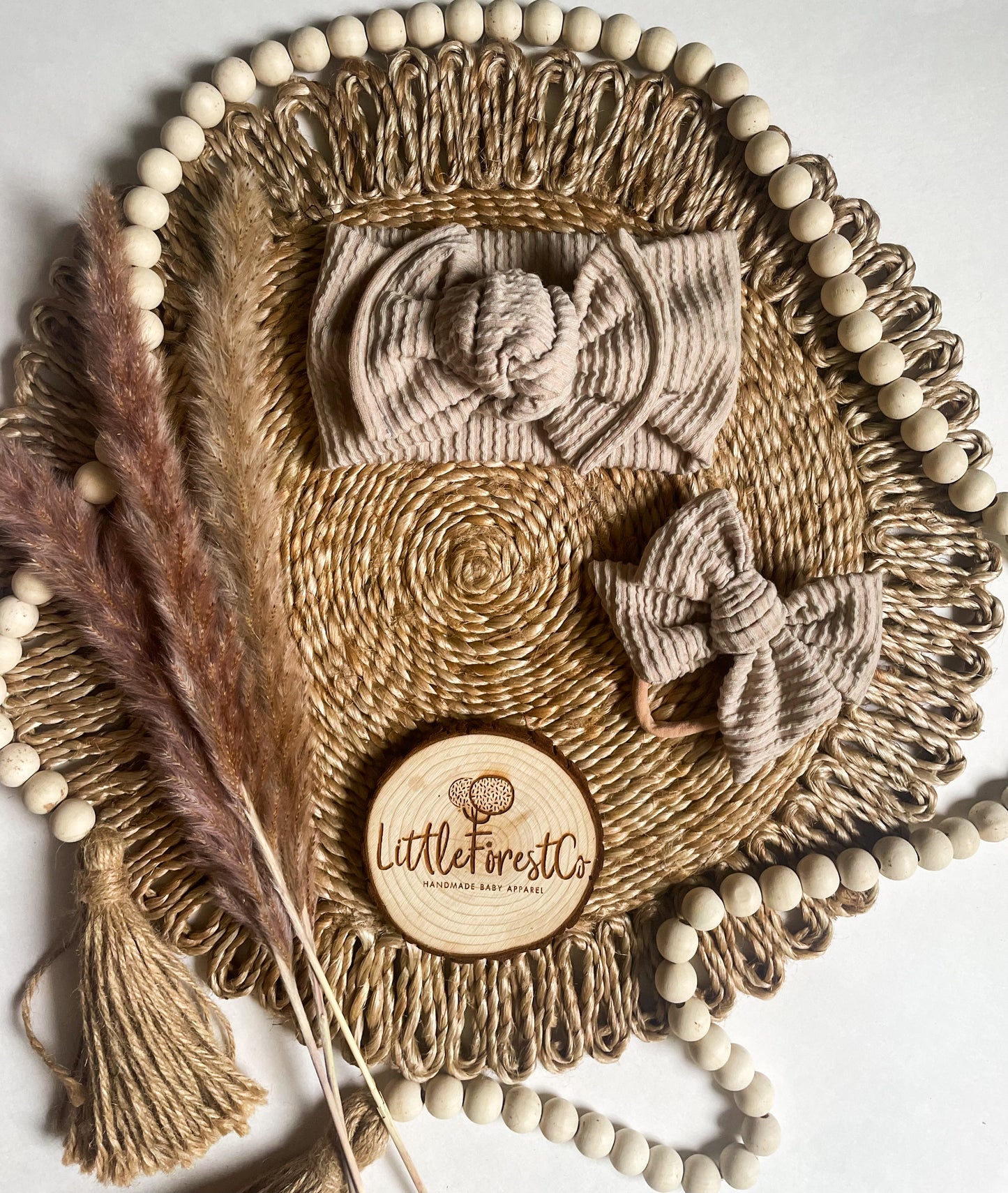 Beige Urban Rib Bow