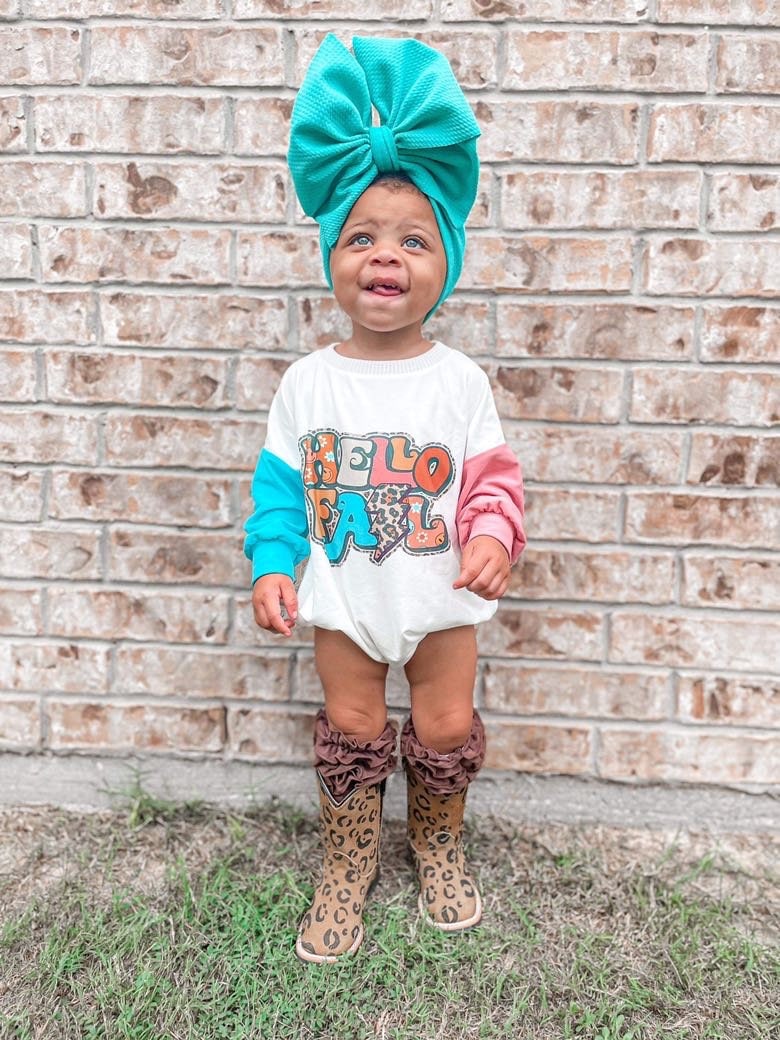 Hello Fall Color Block Sweater Romper | Sweater Romper | Fall Sweater Romper | Oversized Romper