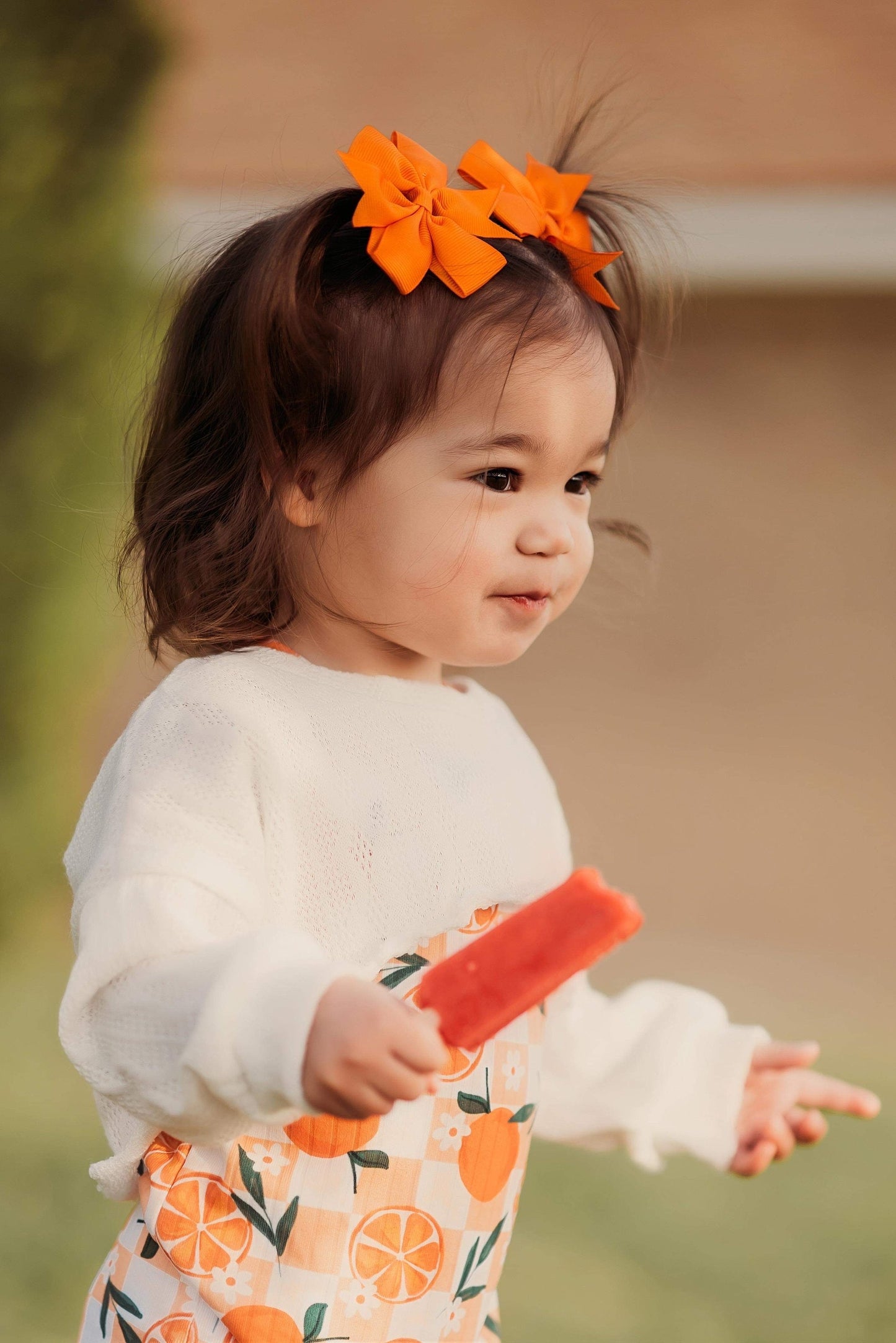 Checkered Orange Tank Leo & Cropped Sweater | Baby Spring Outfit | Baby Fruit Outfit | Baby Summer Outfit | Tank Bodysuit