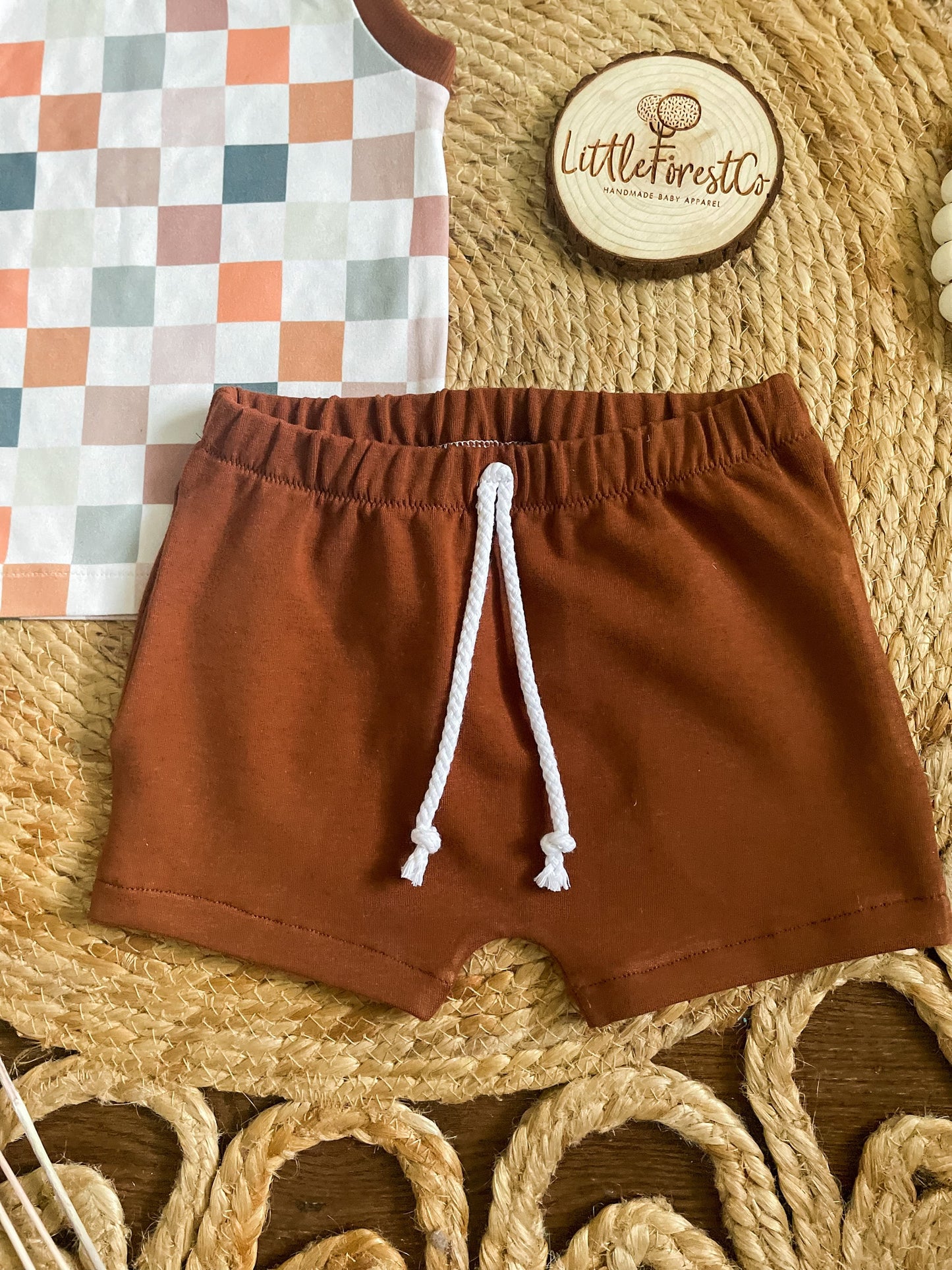 Muted Checker Tank & Play Shorts