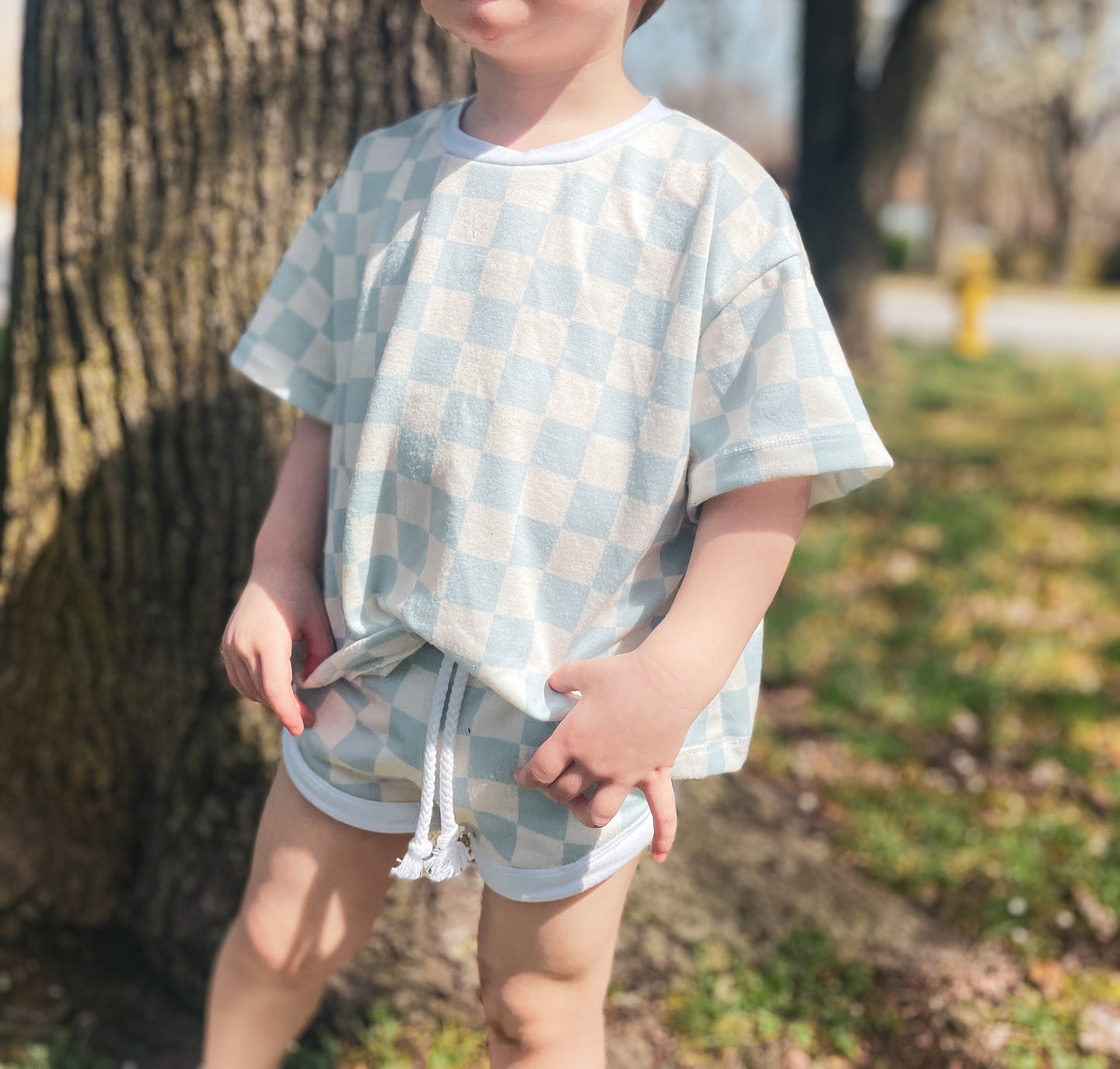 Checker Track Short Sets | Retro Shorts | Checker Shorts | Checker Outfits | Boy Outfits | Pastel Checker Outfits | Boy Shorts | Shorties