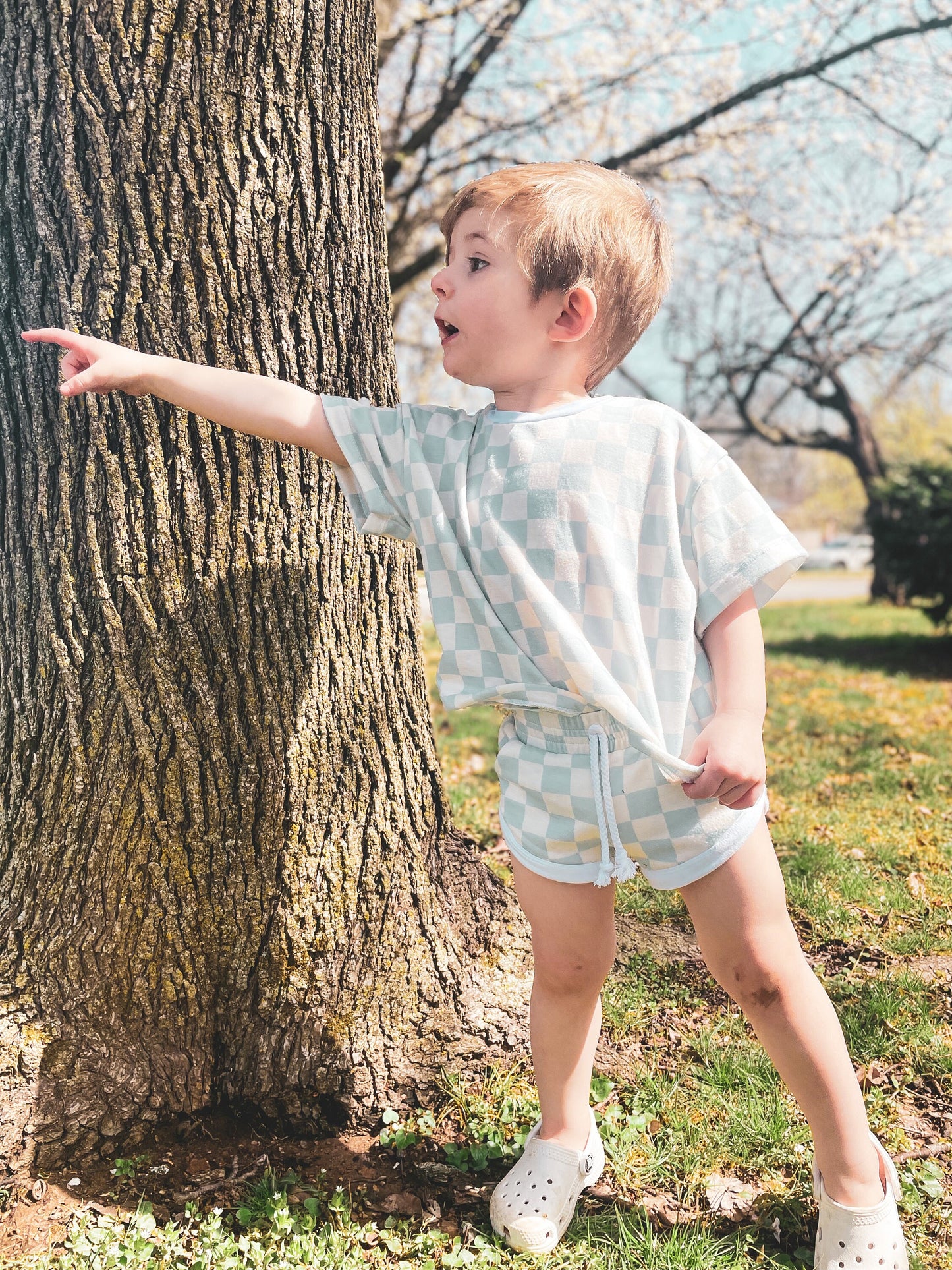 Checker Track Short Sets | Retro Shorts | Checker Shorts | Checker Outfits | Boy Outfits | Pastel Checker Outfits | Boy Shorts | Shorties