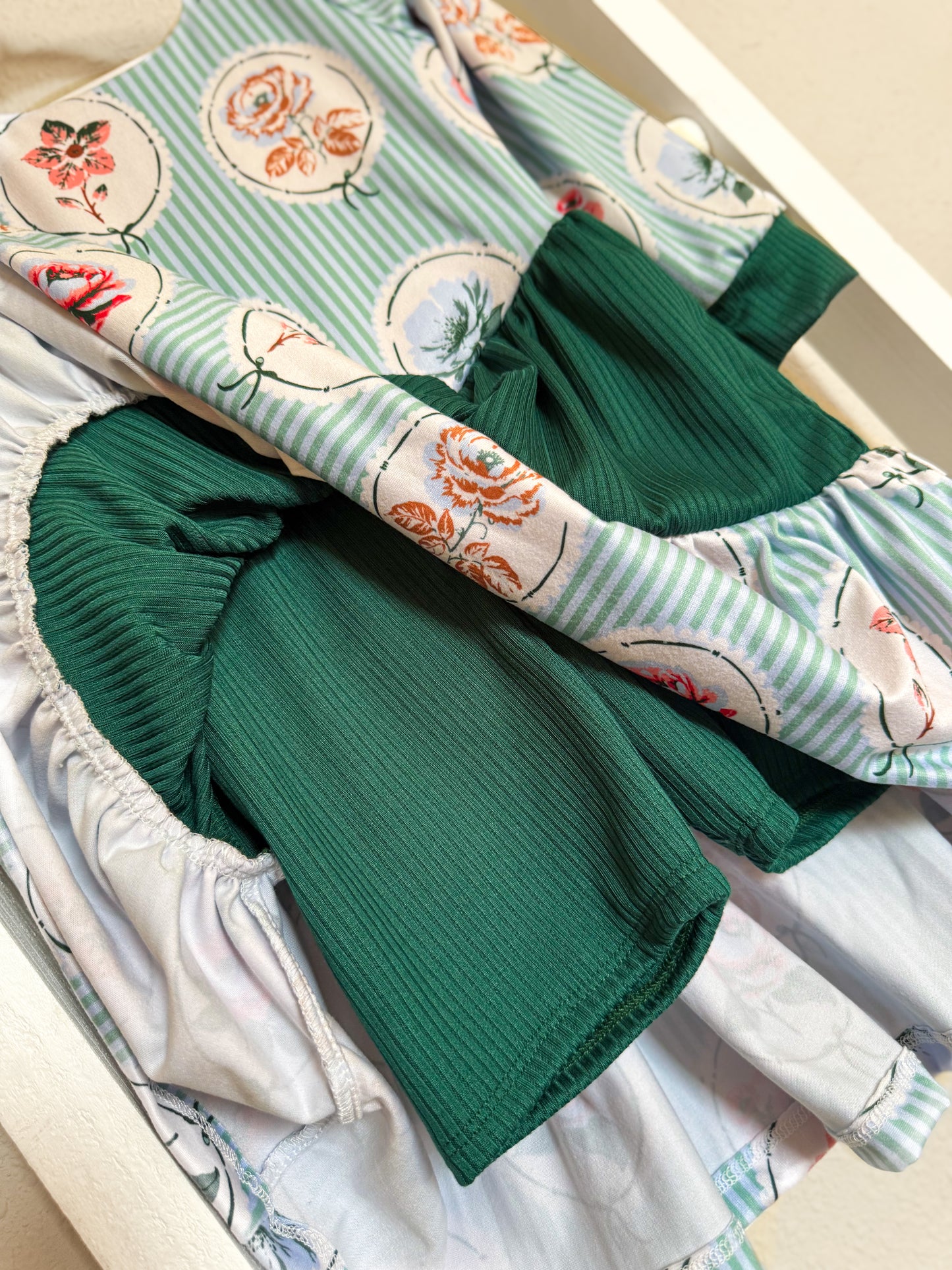 Winter Floral Princess Dress (built in shorts)
