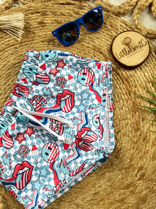Waves of Freedom Lined Swim Boardies