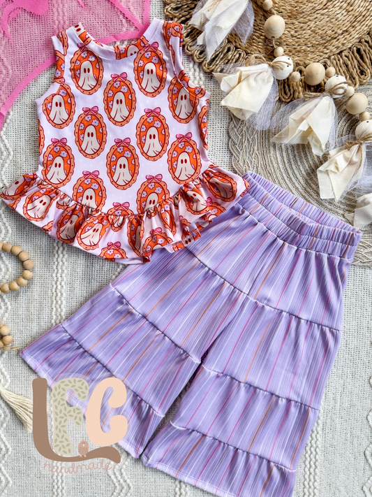 Floral Boo’s Clover Top or Single Ruffle Jasmine & Adelyn Pants