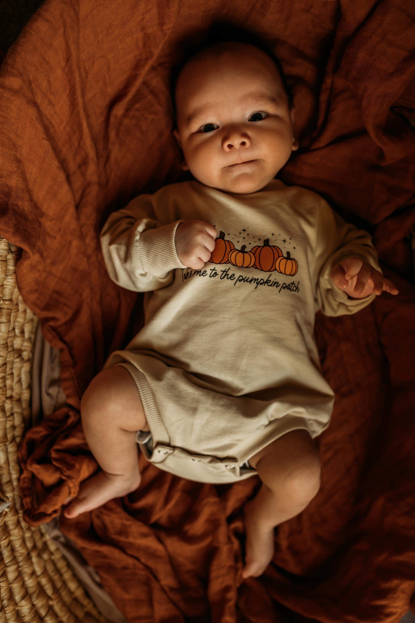 Take Me To The Pumpkin Patch Sweater Romper & Crew Neck