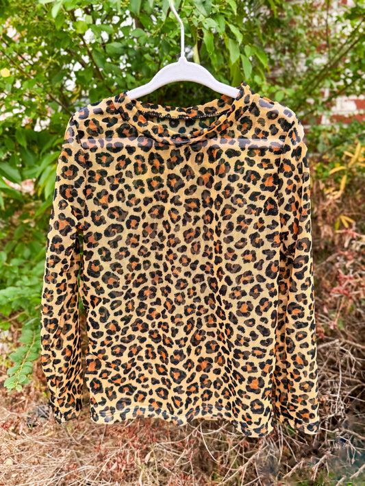 Wild Girl Leopard Mesh Top