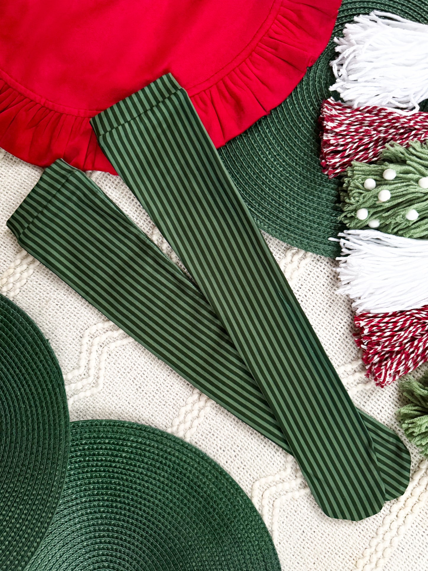 Christmas Ties Violet Bubble & Thigh Socks