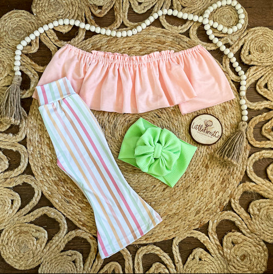 RTS 12-18M Flowy Tube Top + Flare Pants