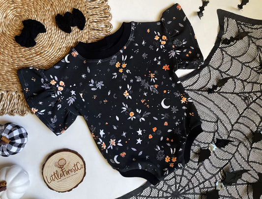 Ruffle Sleeve Moon Romper